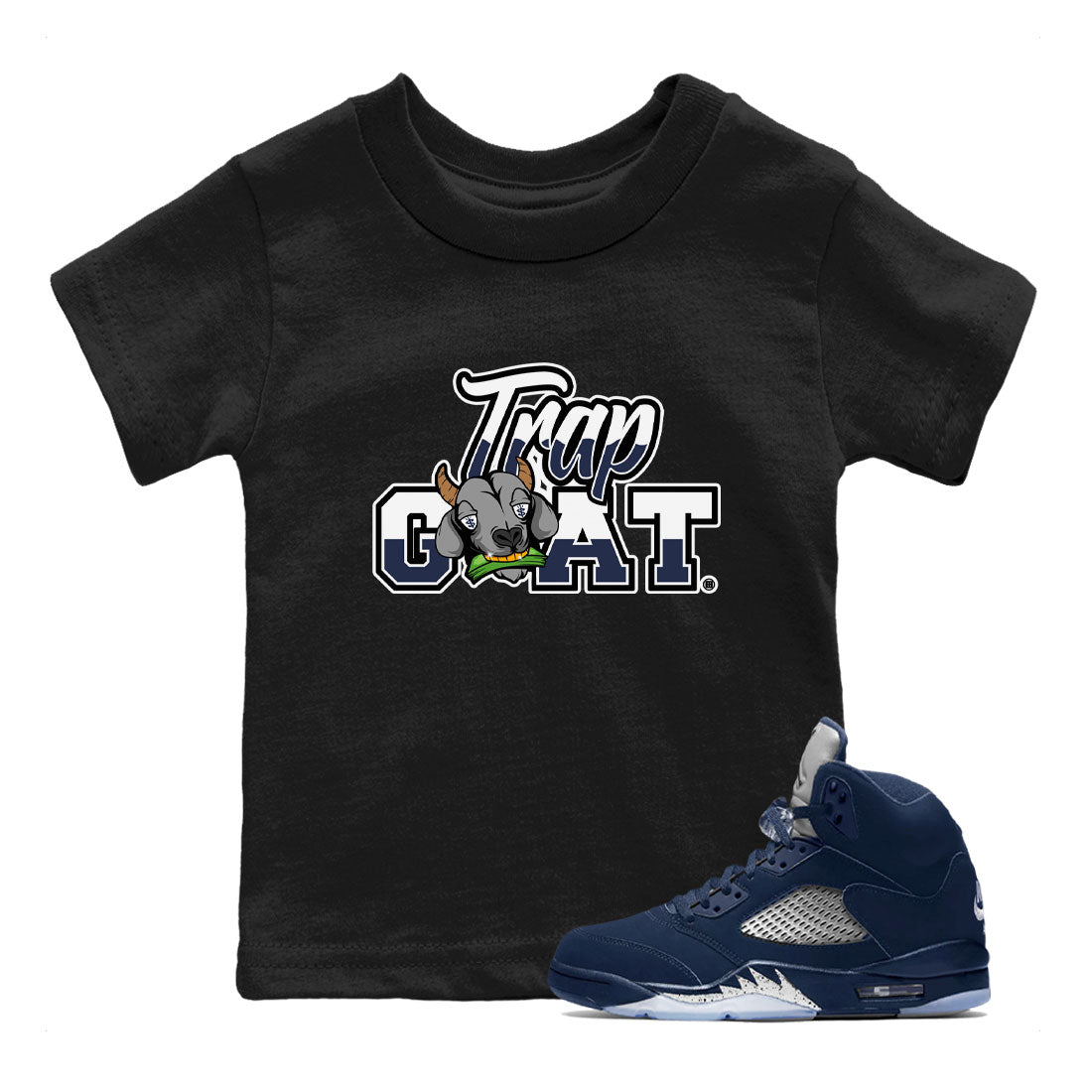 Trap Goat snkmatch Tee Kids - Air Jordan 5 Georgetown