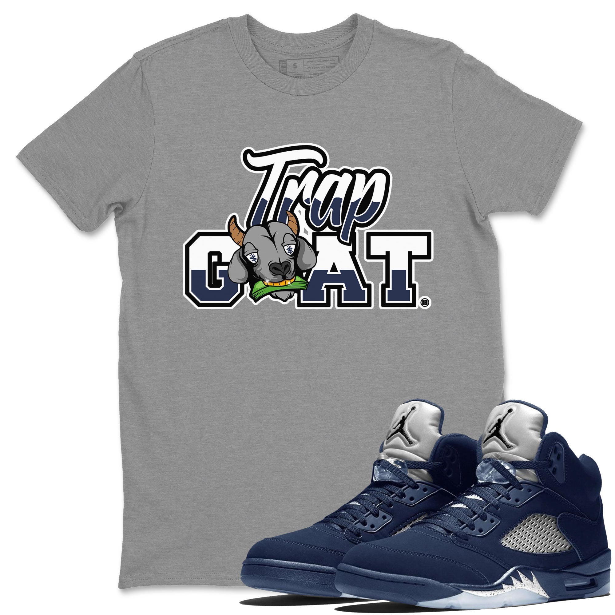 Trap Goat snkmatch Tee - Air Jordan 5 Georgetown