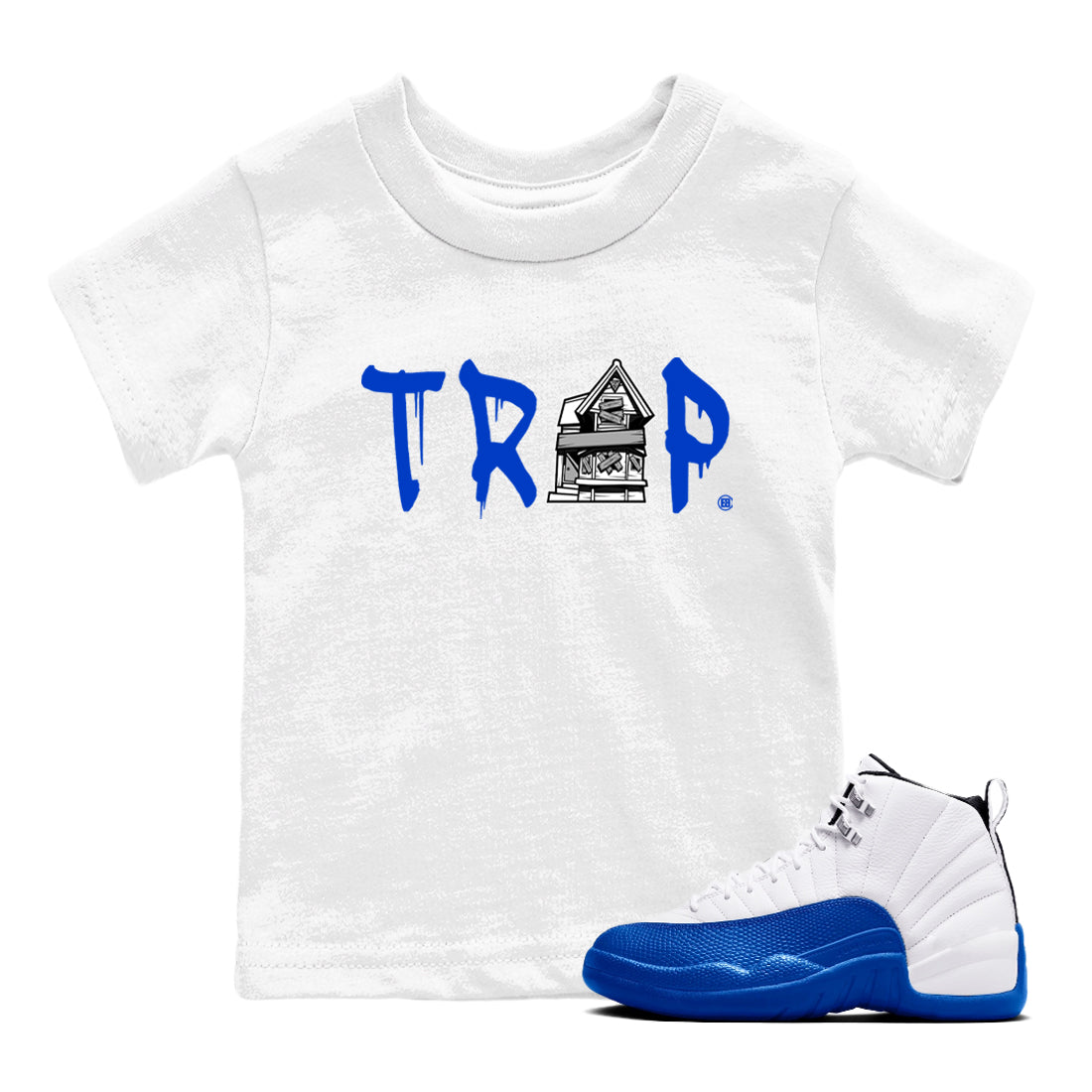 Trap House snkmatch Tees Kids - Air Jordan 12 Blueberry