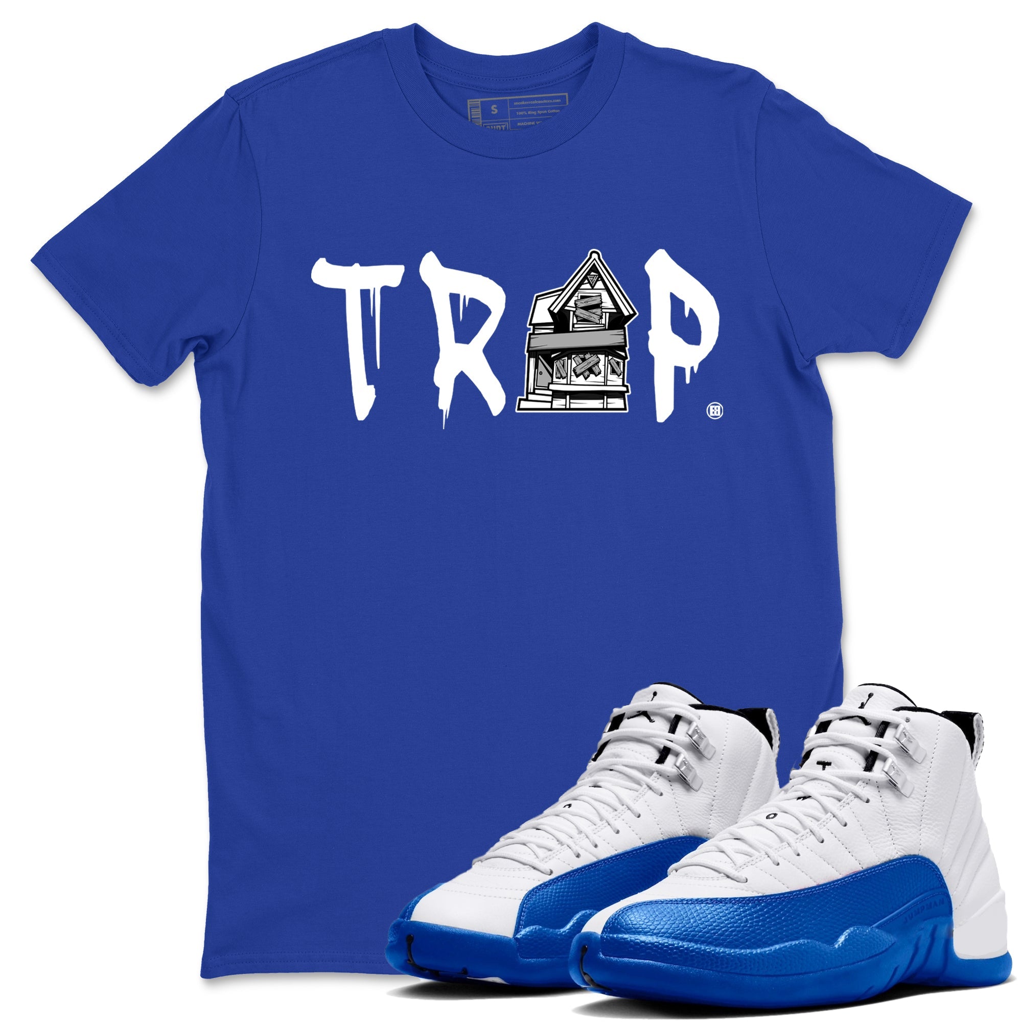 Trap House snkmatch Tees - Air Jordan 12 Blueberry