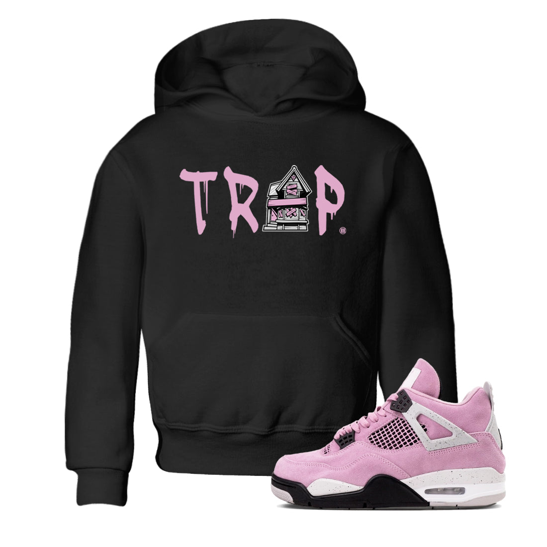 Trap House snkmatch Tees Kids - Air Jordan 4 Orchid