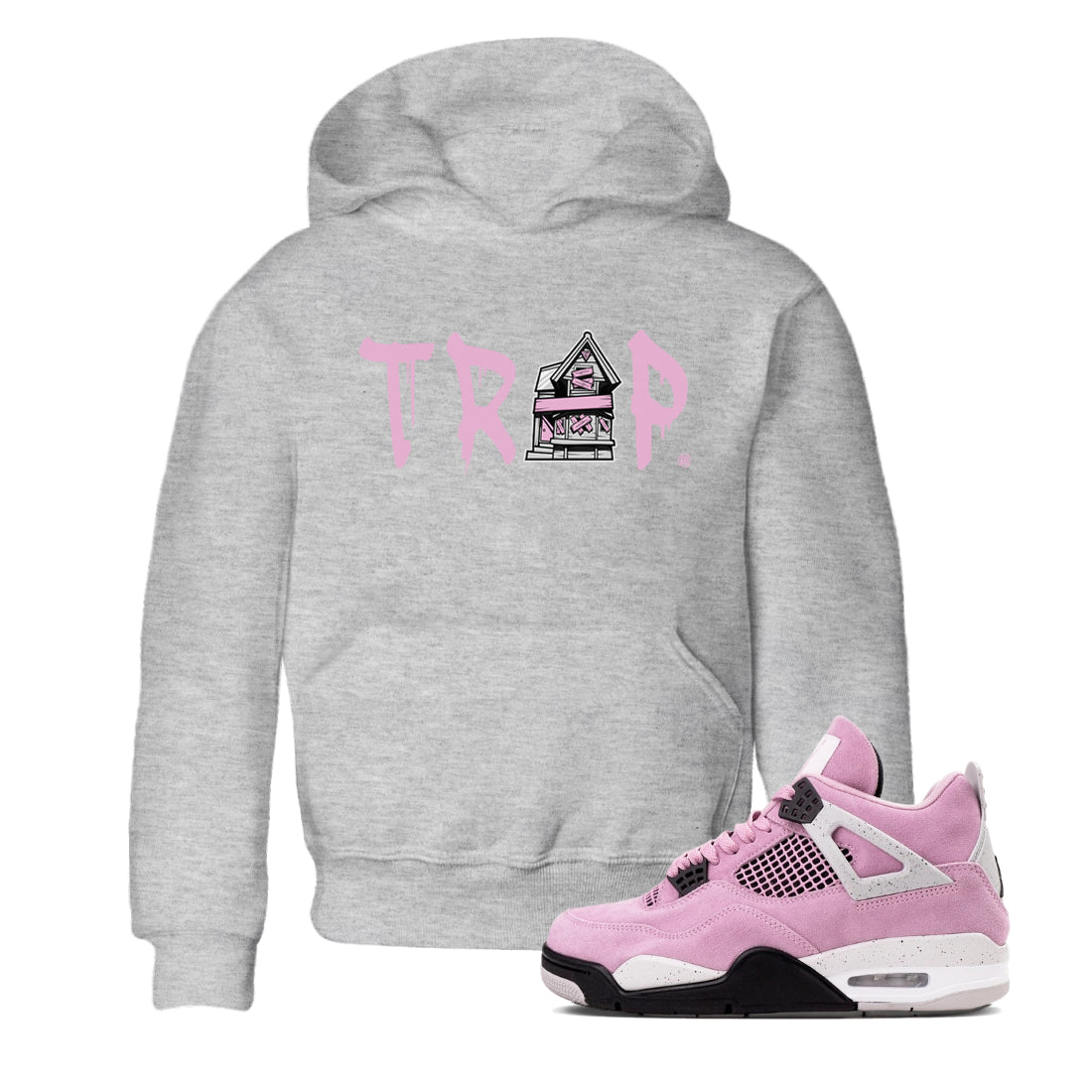 Trap House snkmatch Tees Kids - Air Jordan 4 Orchid