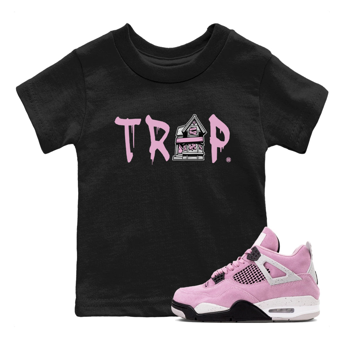 Trap House snkmatch Tees Kids - Air Jordan 4 Orchid