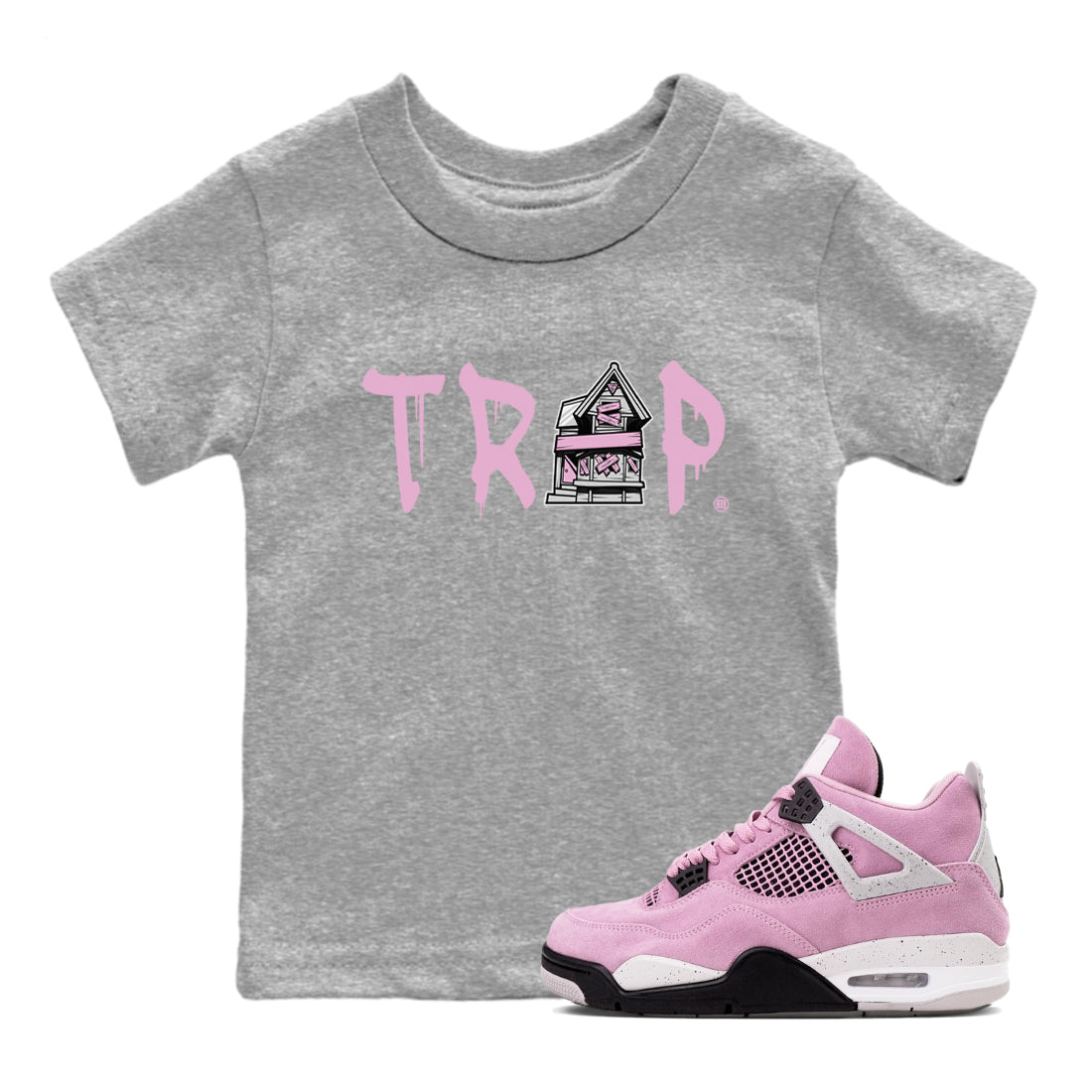 Trap House snkmatch Tees Kids - Air Jordan 4 Orchid