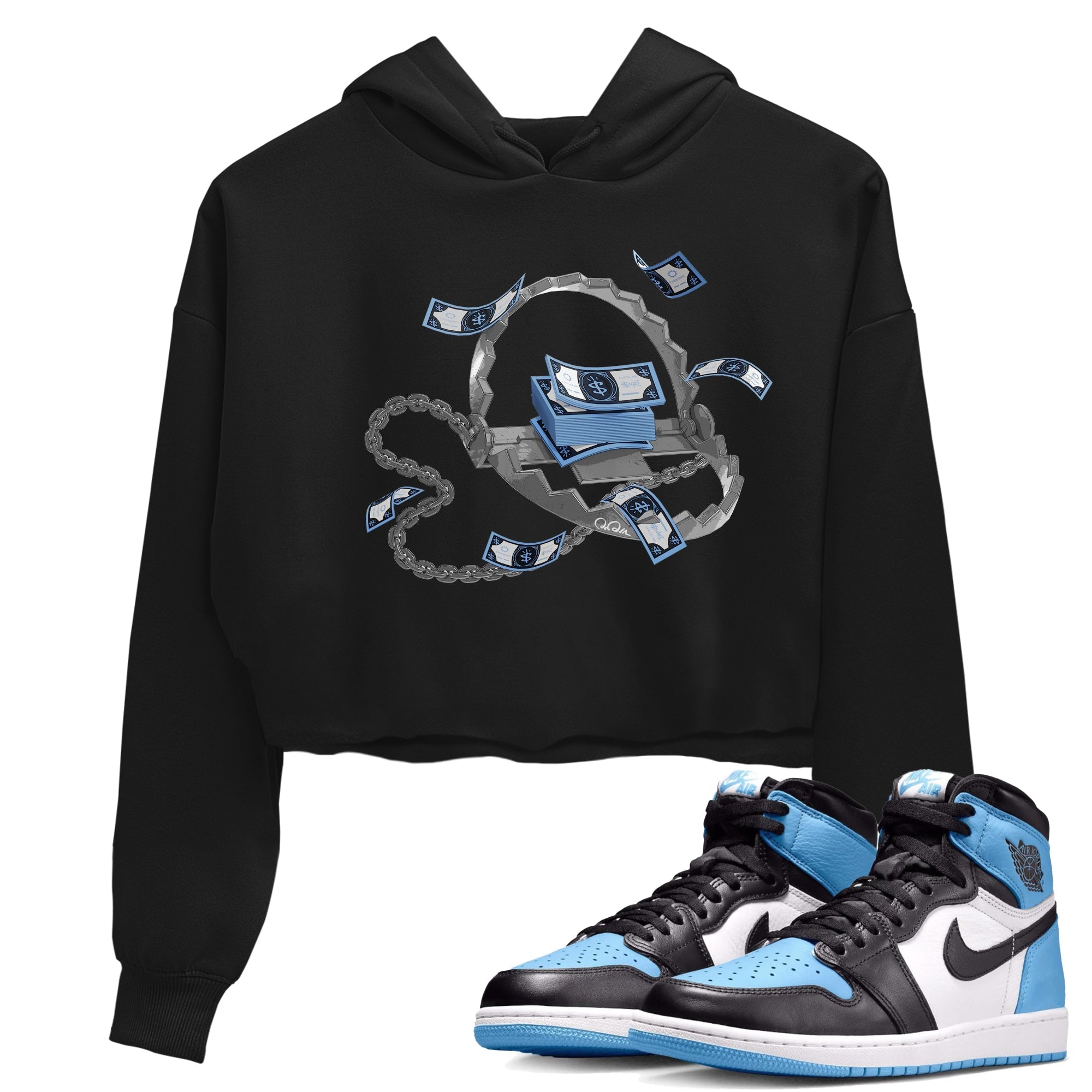 Trap Money Women's Tops - Air Jordan 1 UNC Toe