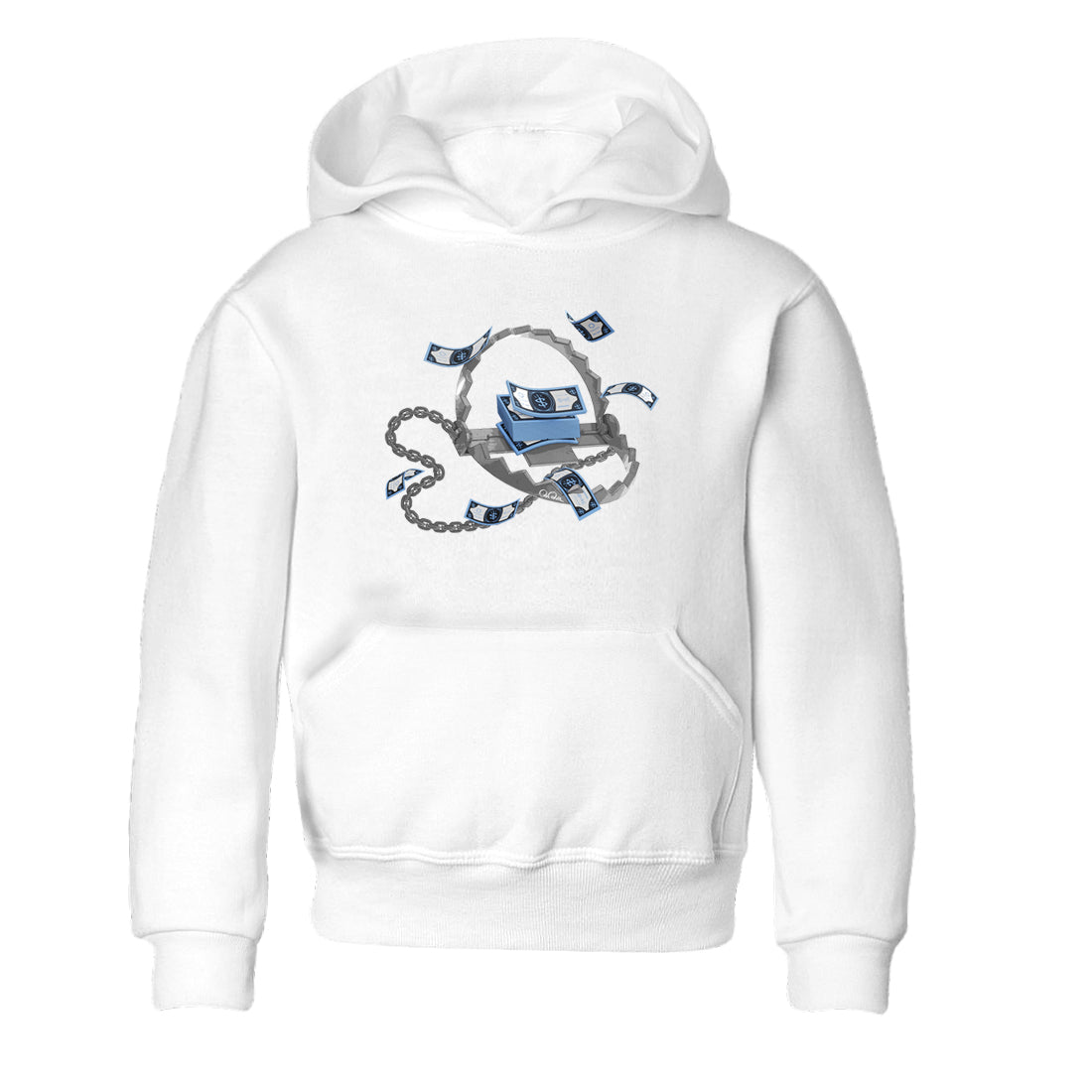 Trap Money Kids Tops - Air Jordan 1 UNC Toe