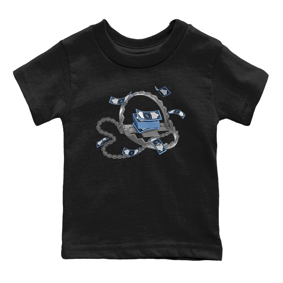 Trap Money Kids Tops - Air Jordan 1 UNC Toe