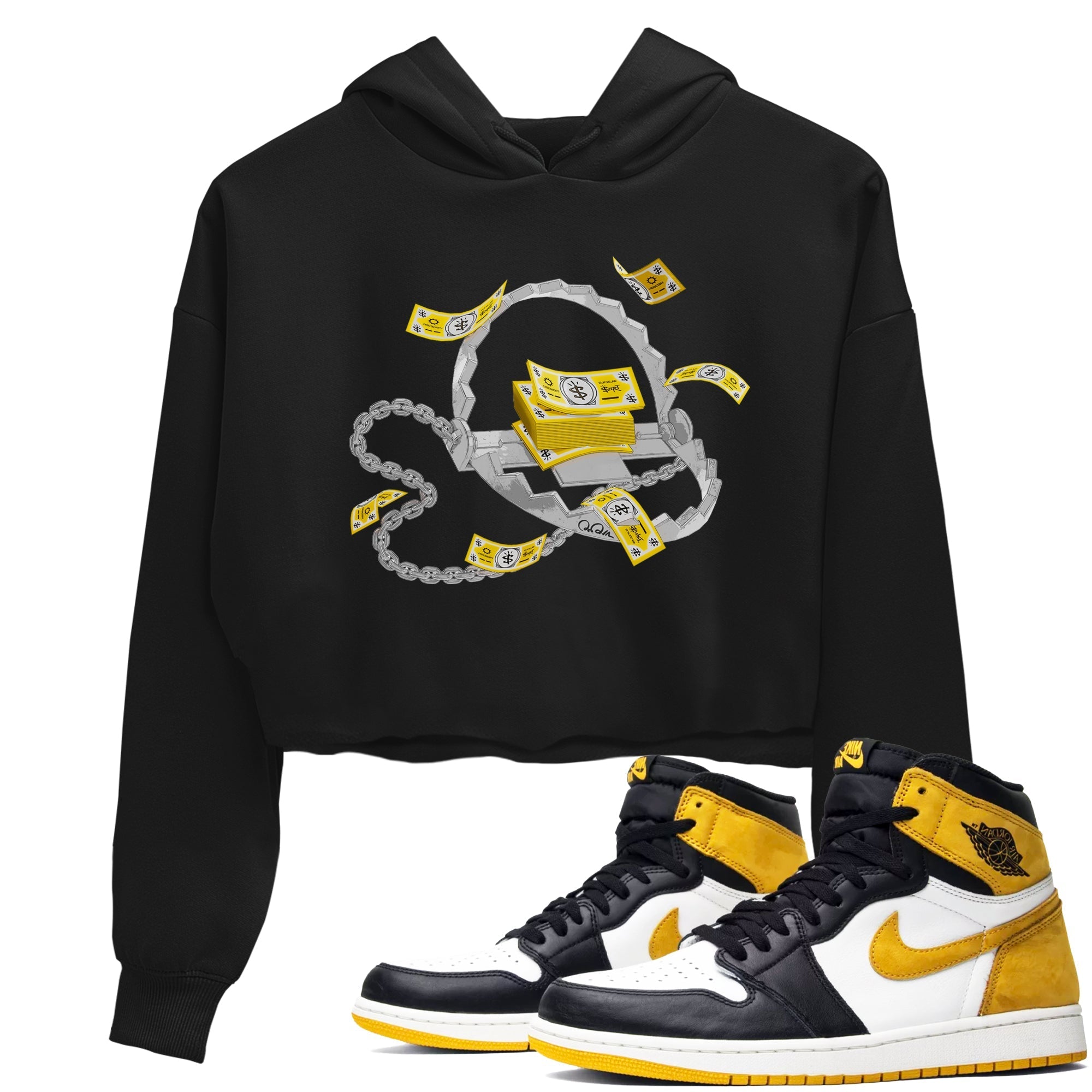 Trap Money snkmatch Women's Top - Air Jordan 1 Yellow Ochre