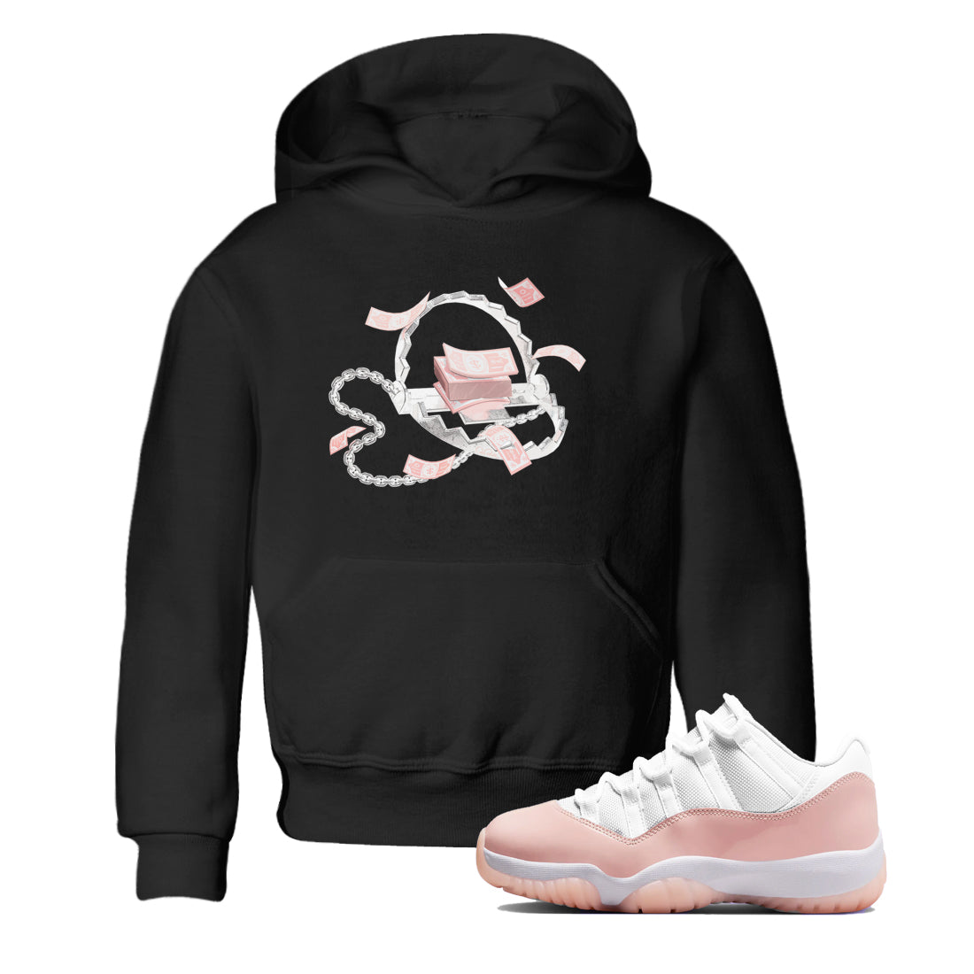 Trap Money snkmatch Tees Kids - Air Jordan 11 Legend Pink