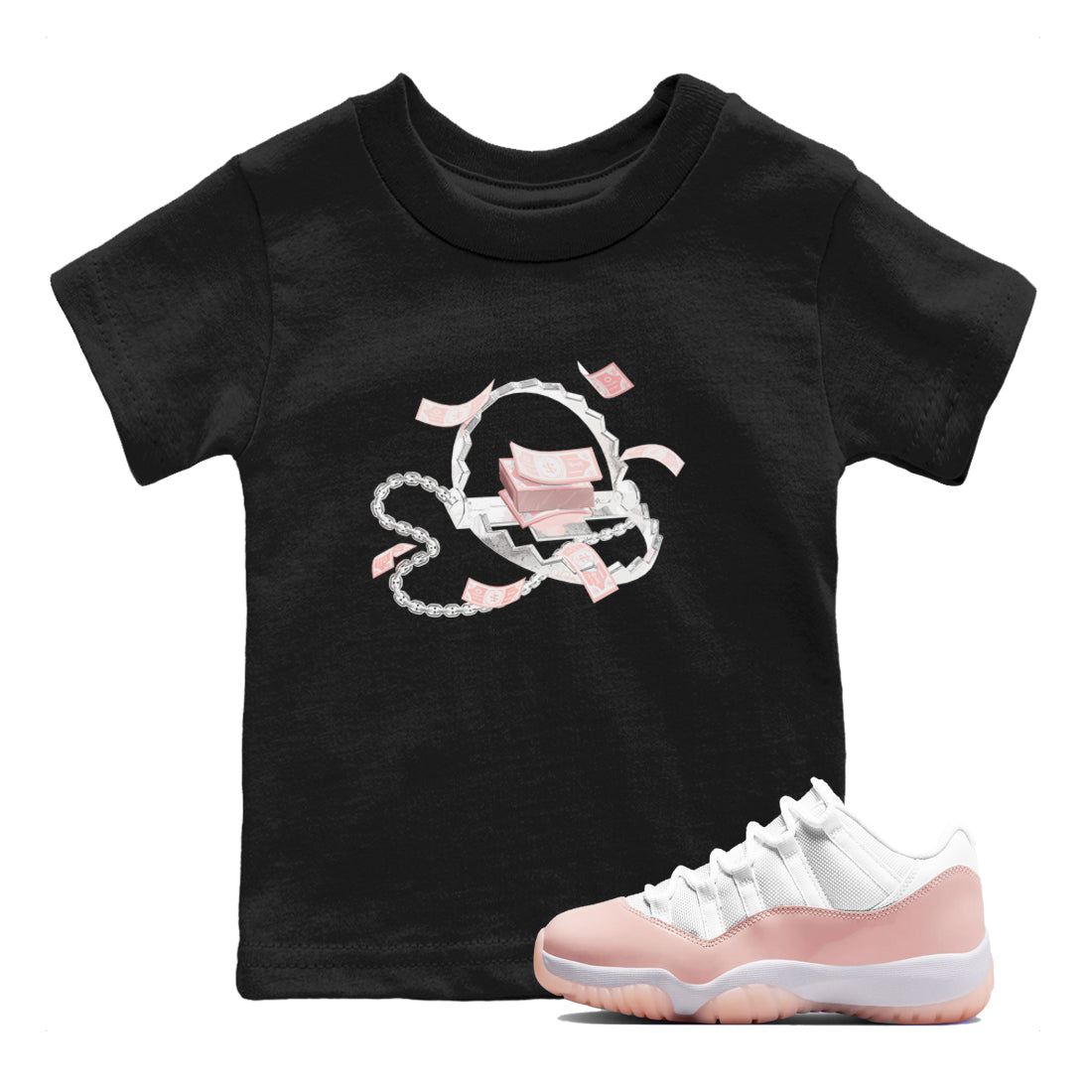 Trap Money snkmatch Tees Kids - Air Jordan 11 Legend Pink