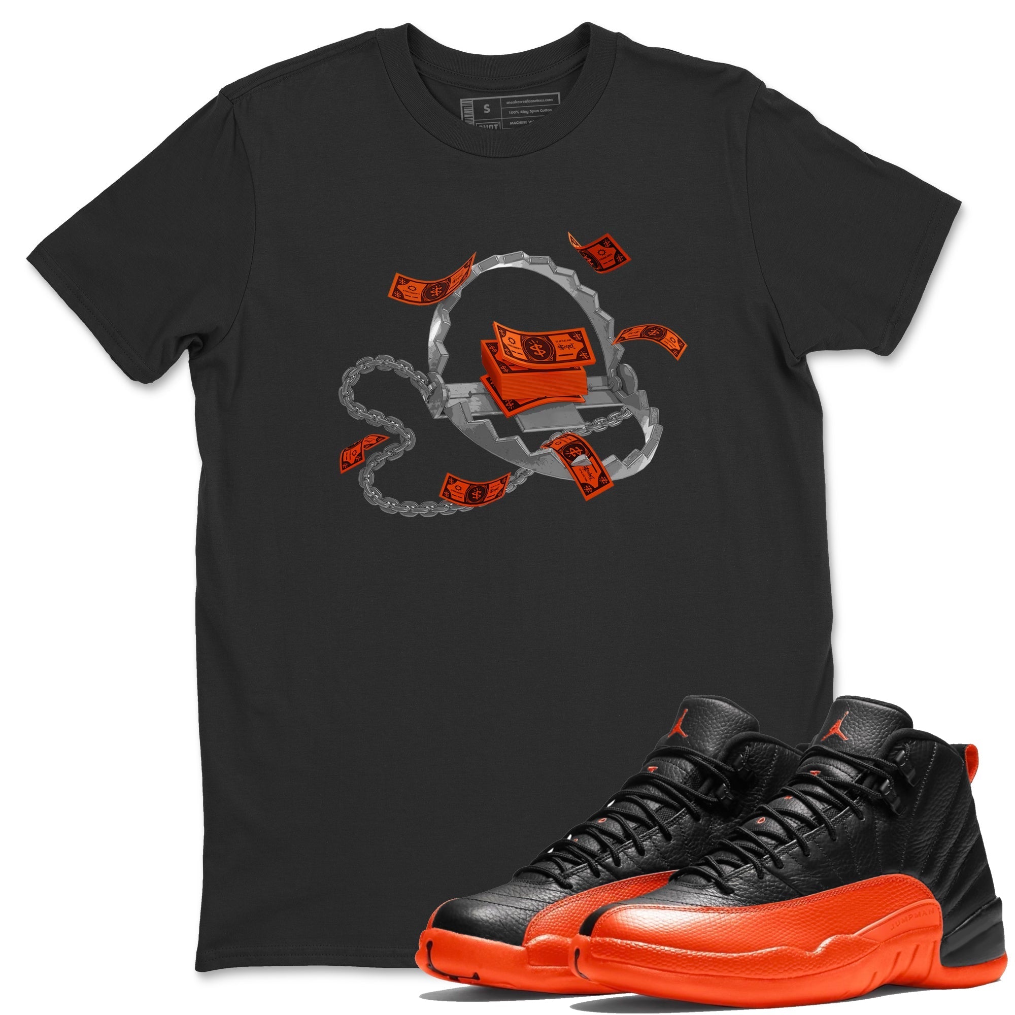 Trap Money Unisex Tops - Air Jordan 12 Brilliant Orange