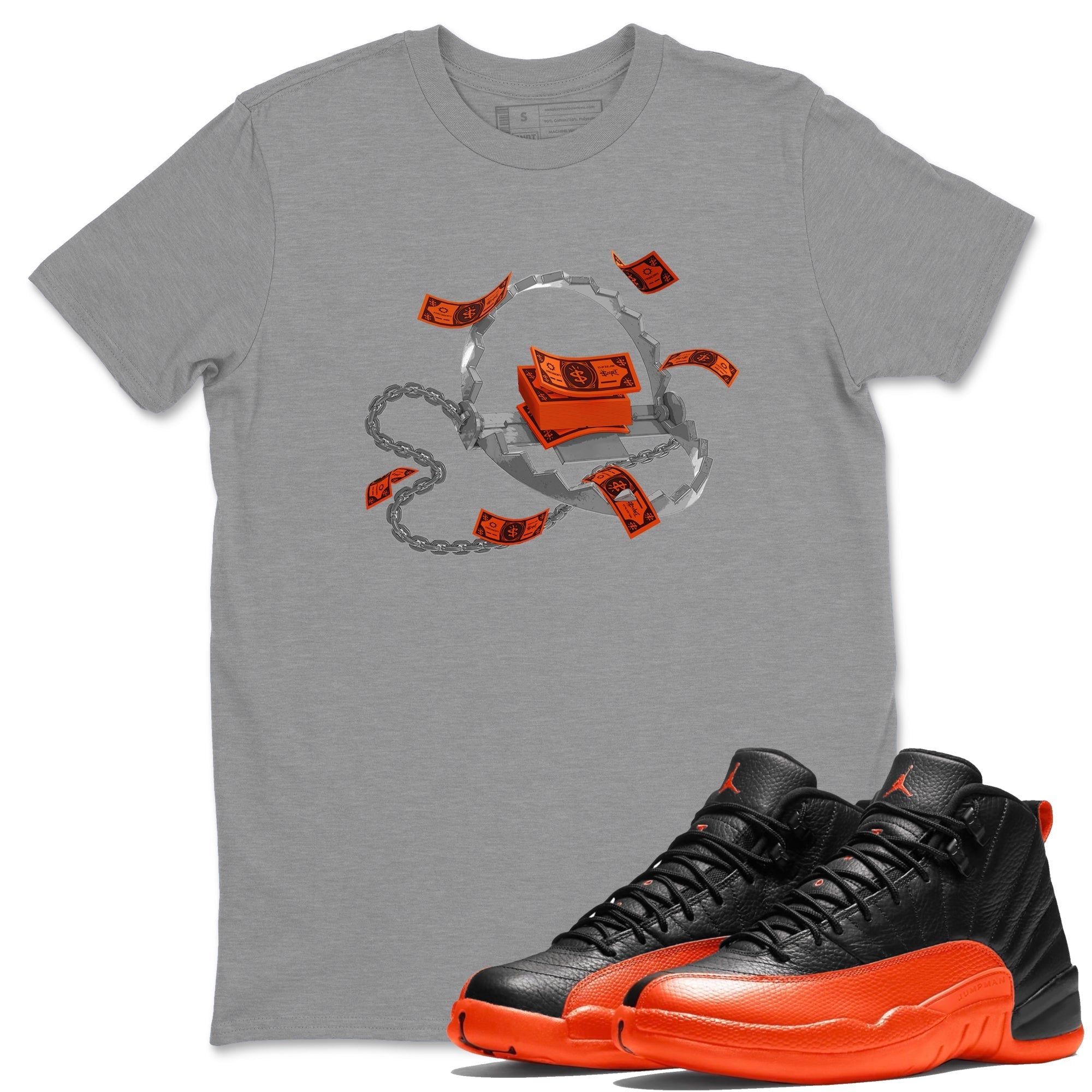 Trap Money Unisex Tops - Air Jordan 12 Brilliant Orange