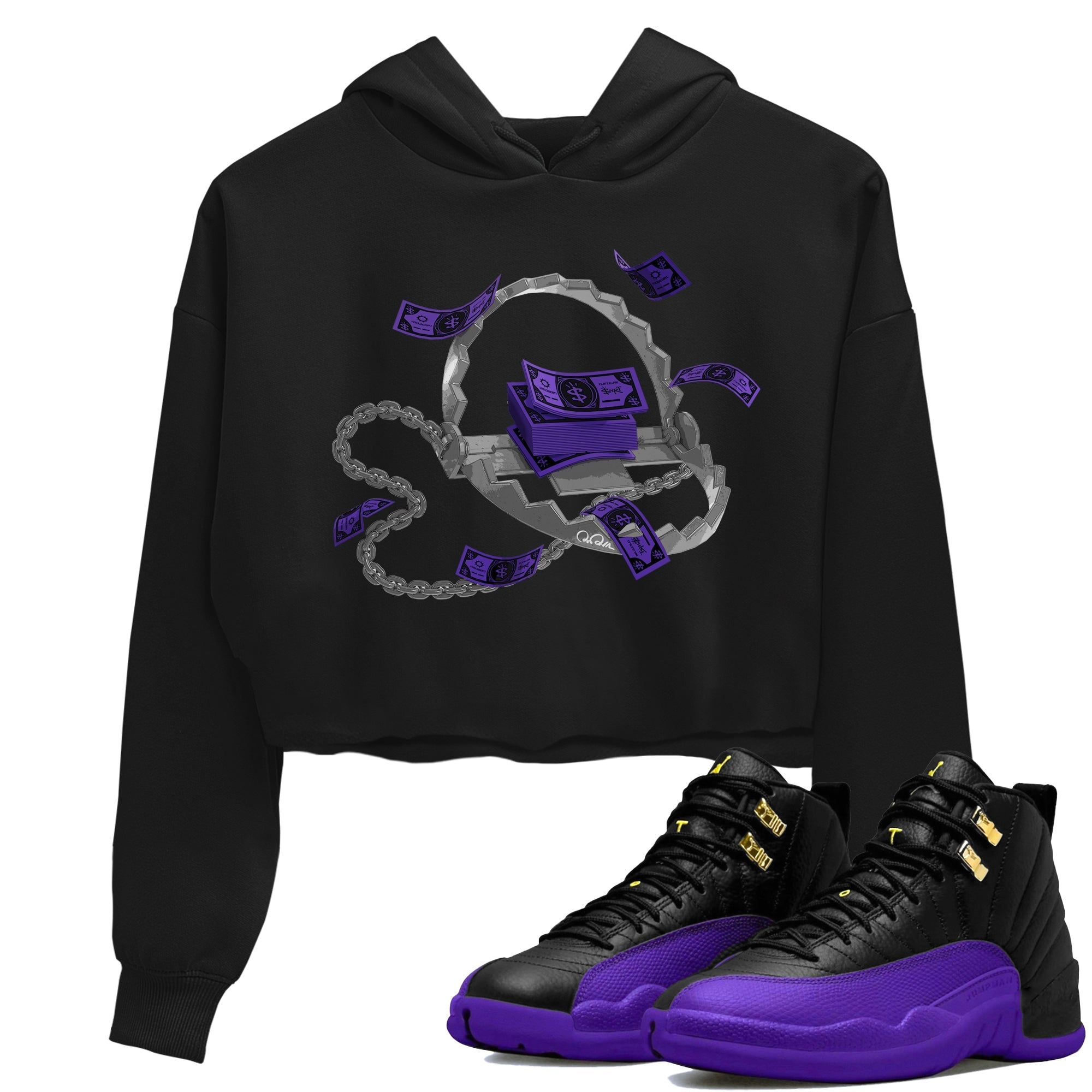 Trap Money Women's Tops - Air Jordan 12 Field Purple