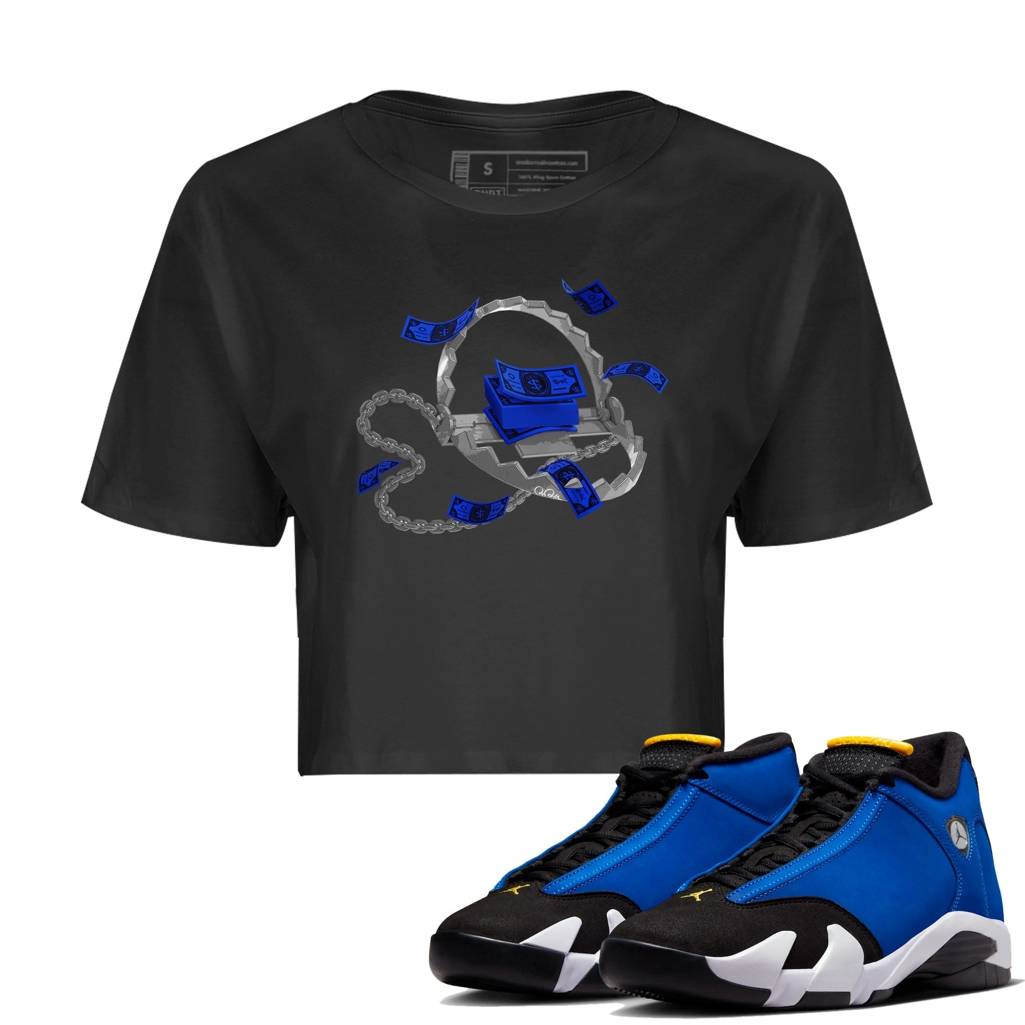 Trap Money Women's Tops - Air Jordan 14 Laney