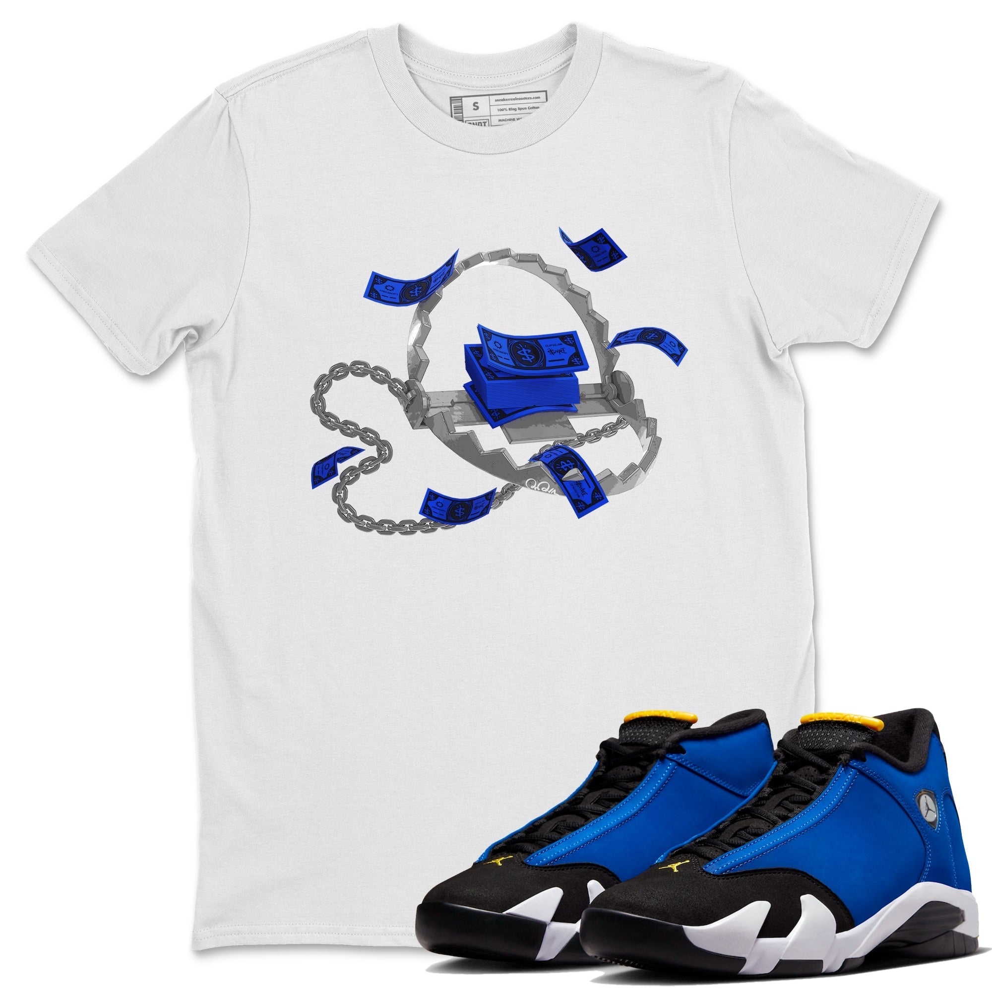 Trap Money Unisex Tops - Air Jordan 14 Laney