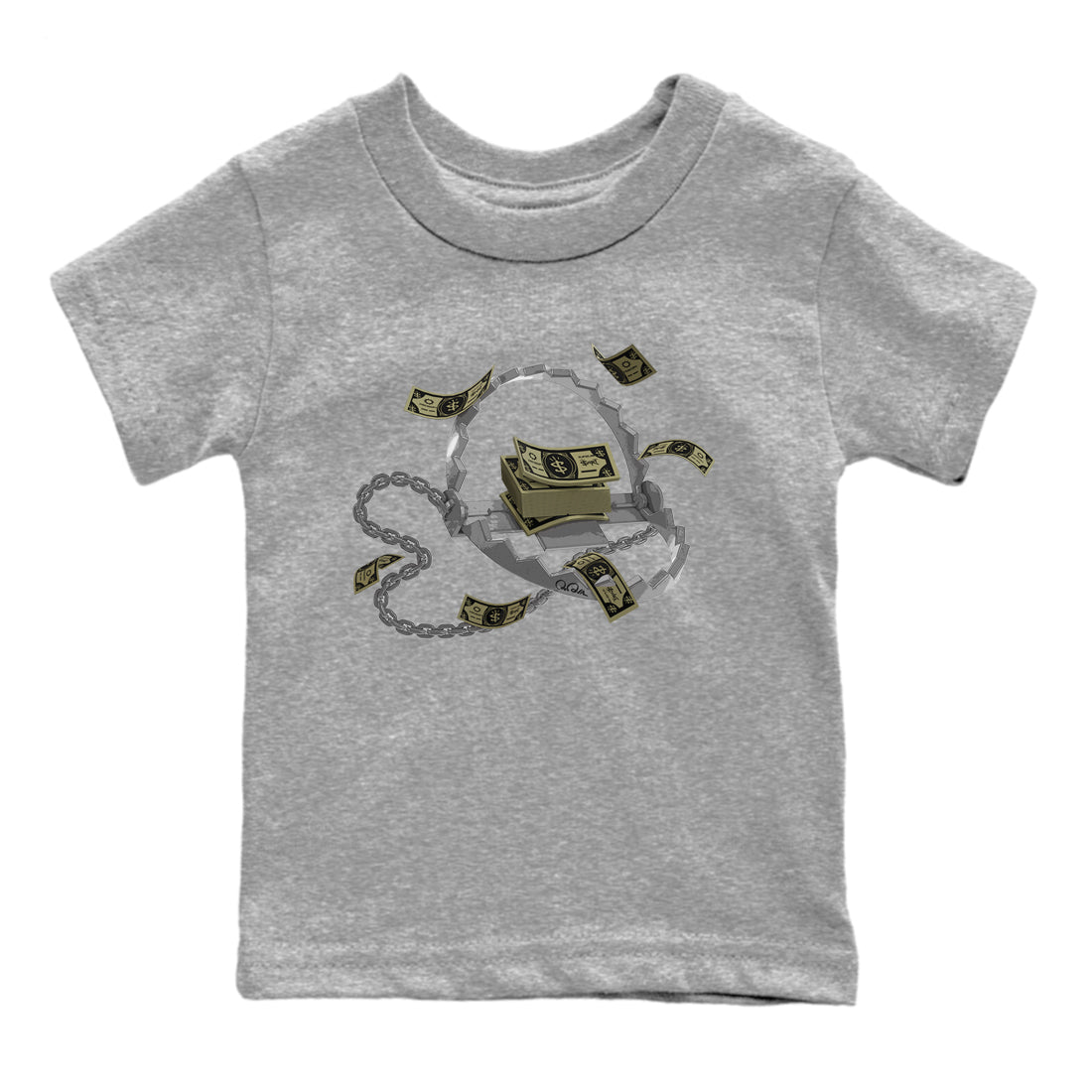 Trap Money snkmatch Tee Kids - Air Jordan 4 Medium Olive