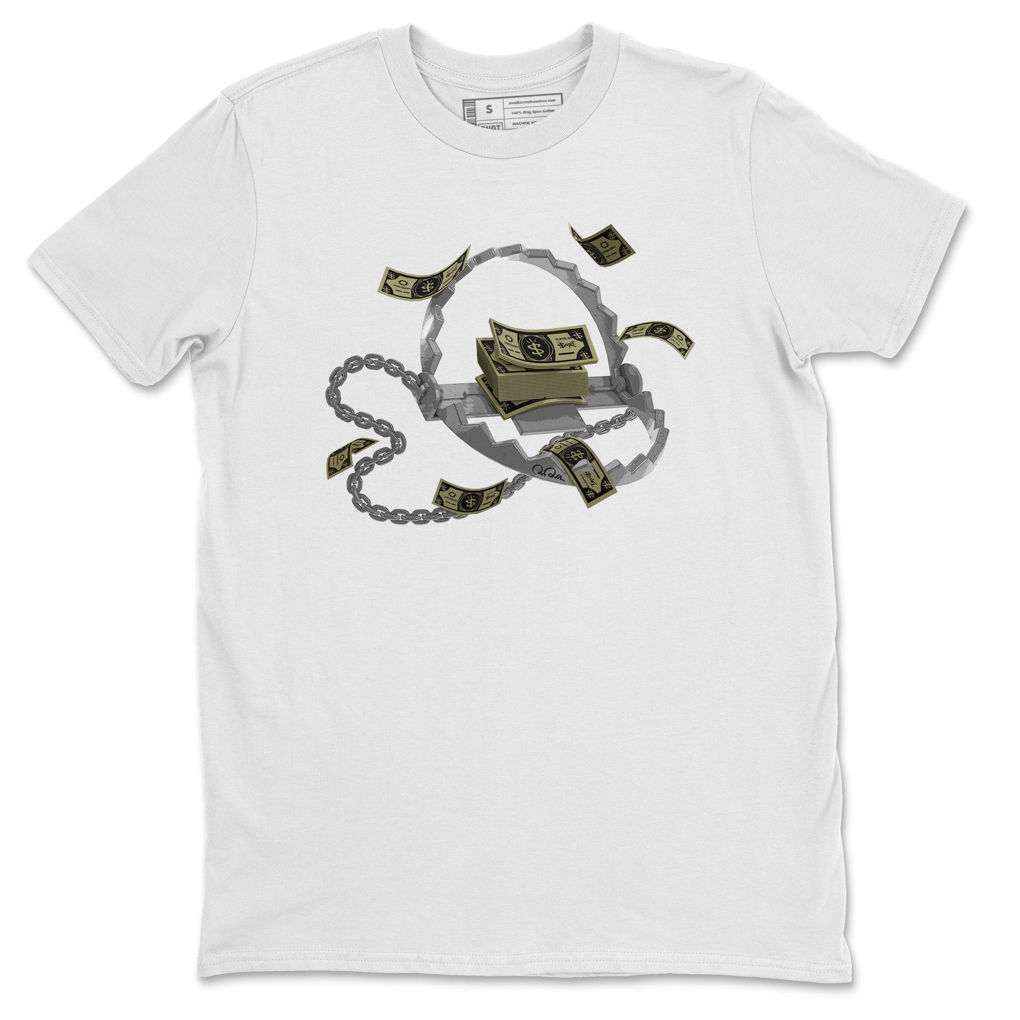 Trap Money snkmatch Tee - Air Jordan 4 Medium Olive