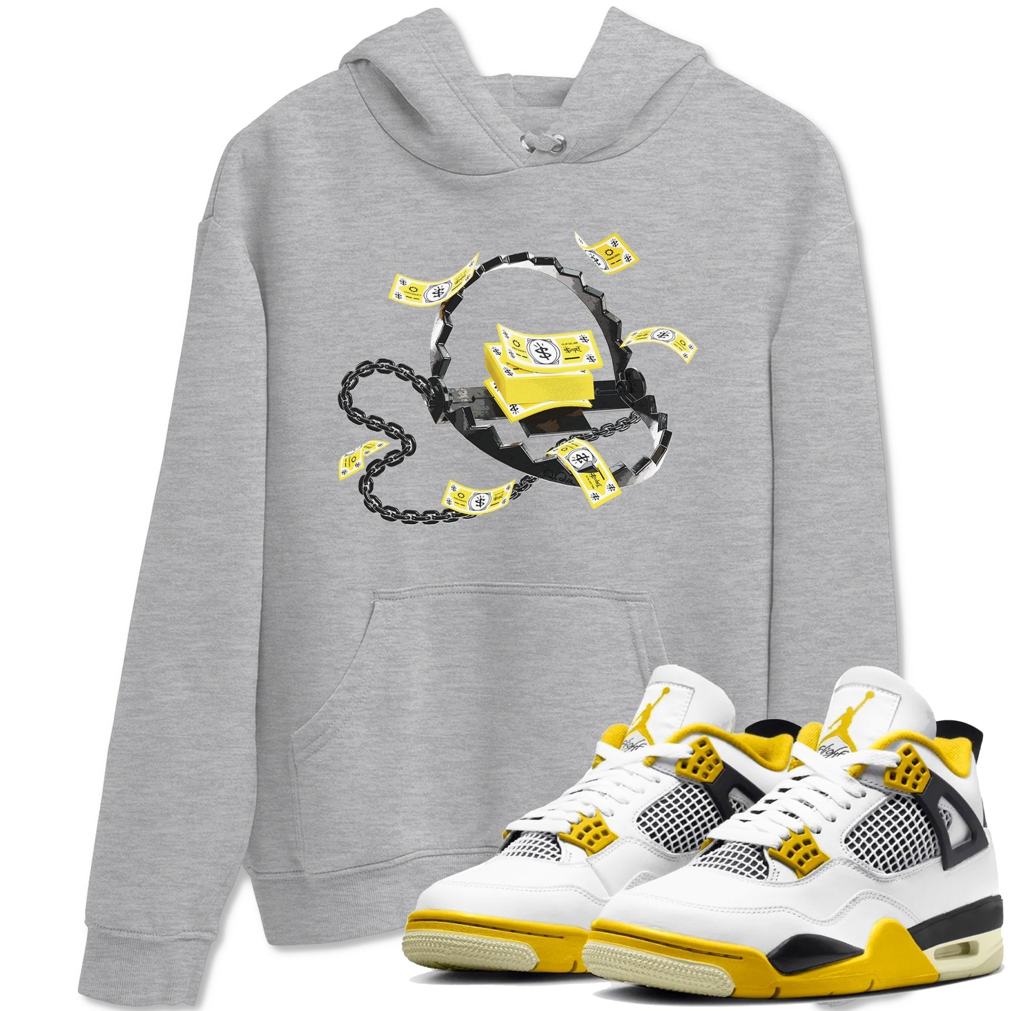 Trap Money snkmatch Tees - Air Jordan 4 Vivid Sulfur