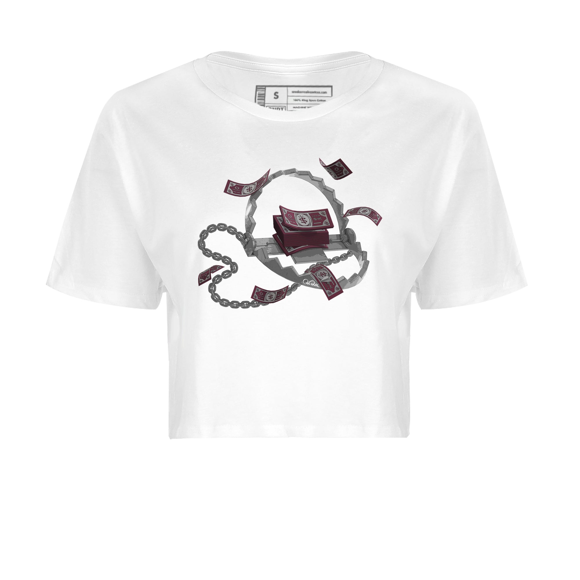 Trap Money Women's Tops - Air Jordan 5 Burgundy