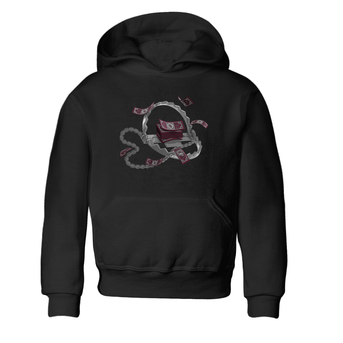Trap Money Kids Tops - Air Jordan 5 Burgundy