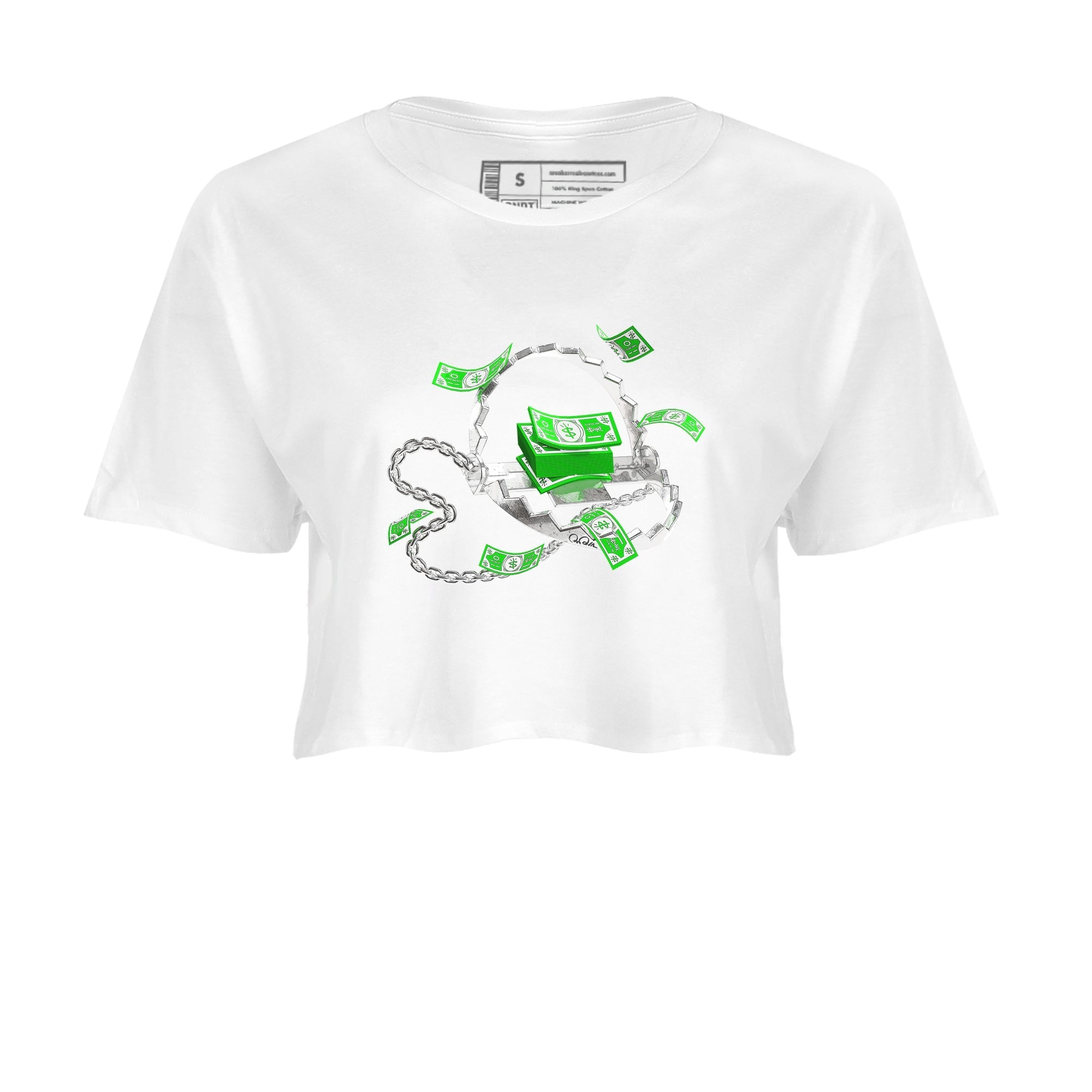 Trap Money snkmatch Women's Top - Air Jordan 5 Lucky Green