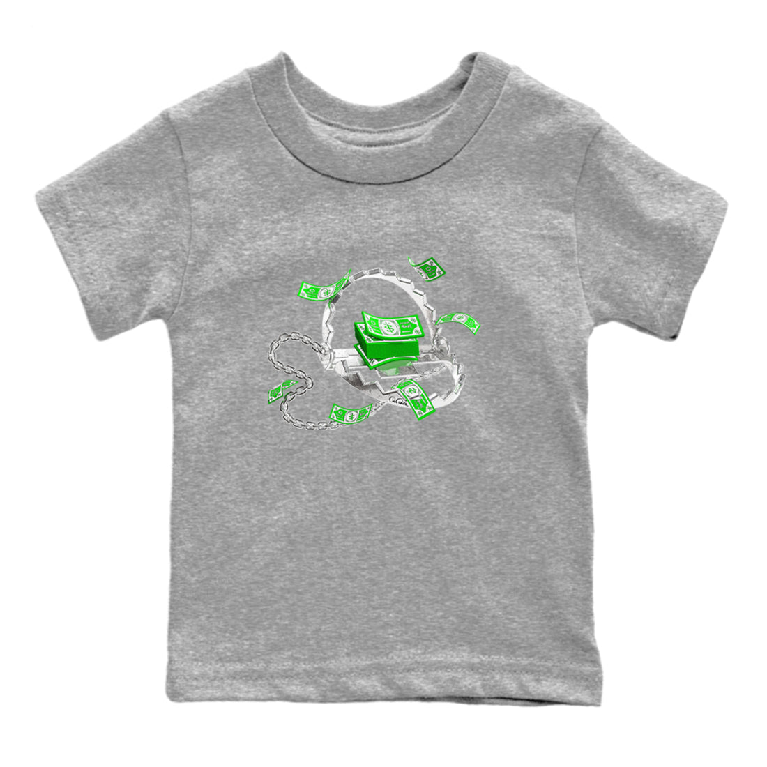 Trap Money snkmatch Tees Kids - Air Jordan 5 Lucky Green