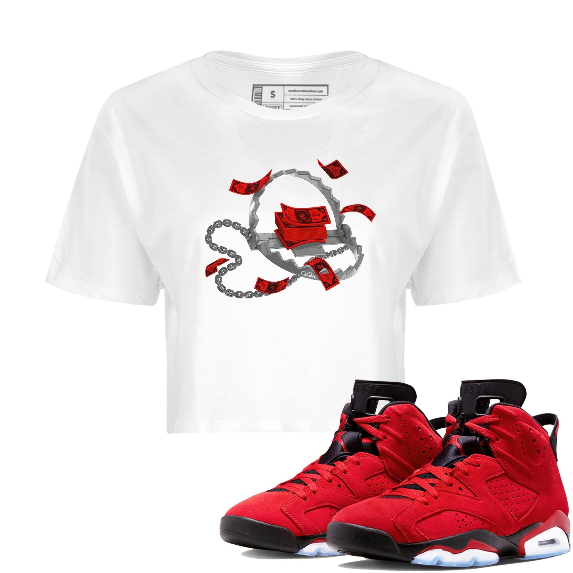 Trap Money Women's Tops - Air Jordan 6 Toro Bravo