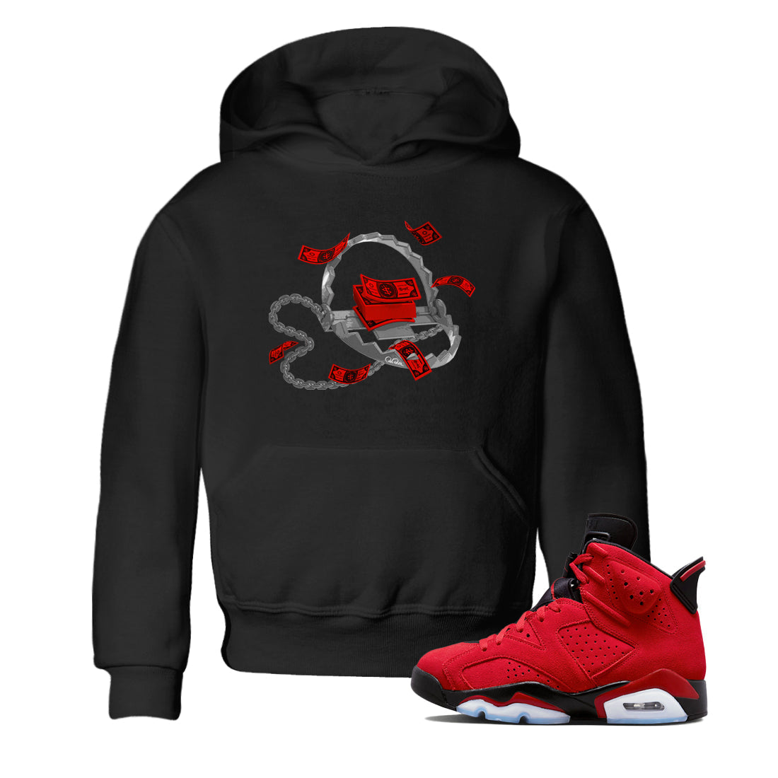 Trap Money Kids Tops - Air Jordan 6 Toro Bravo