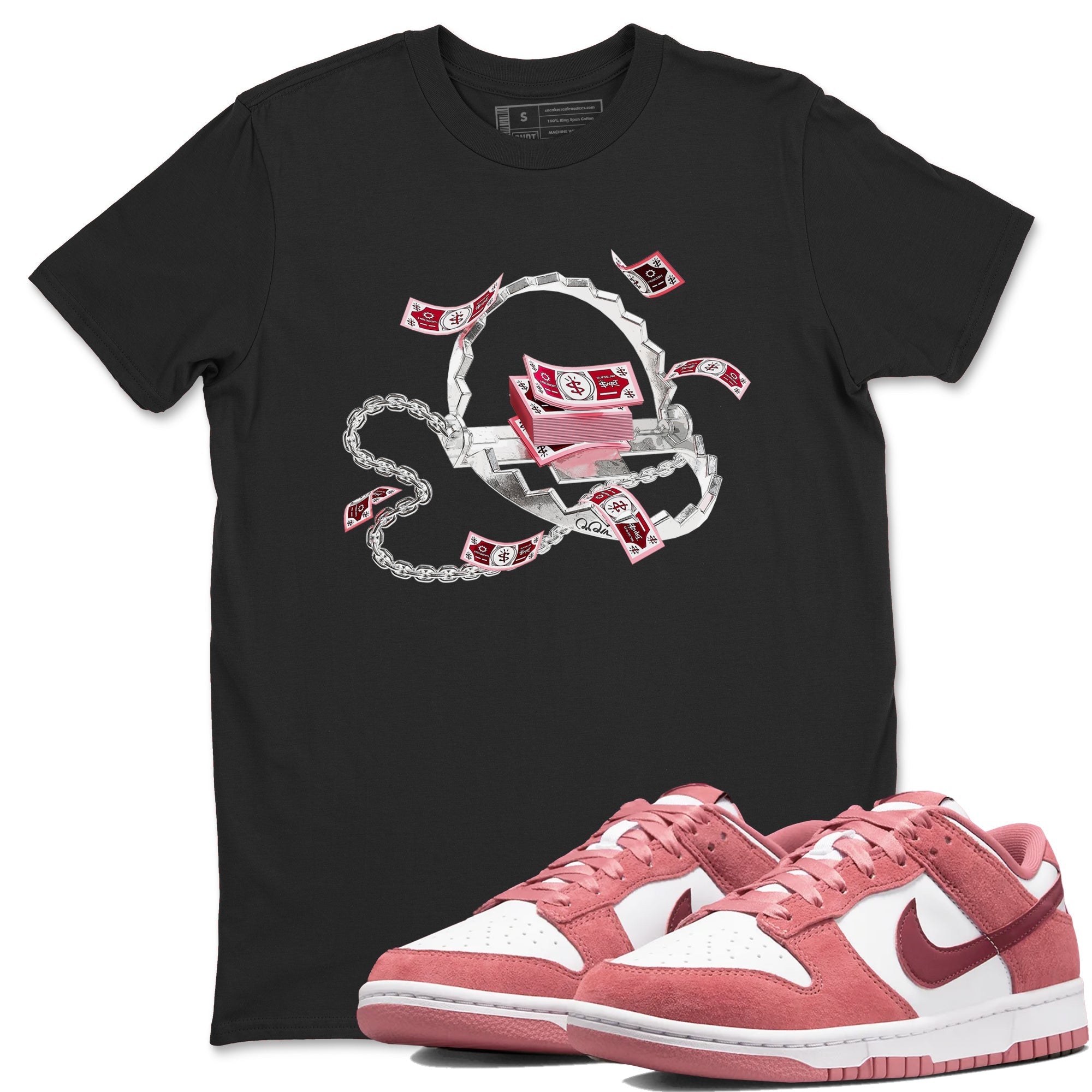 Trap Money snkmatch Tees - Dunk Valentines Day 2024