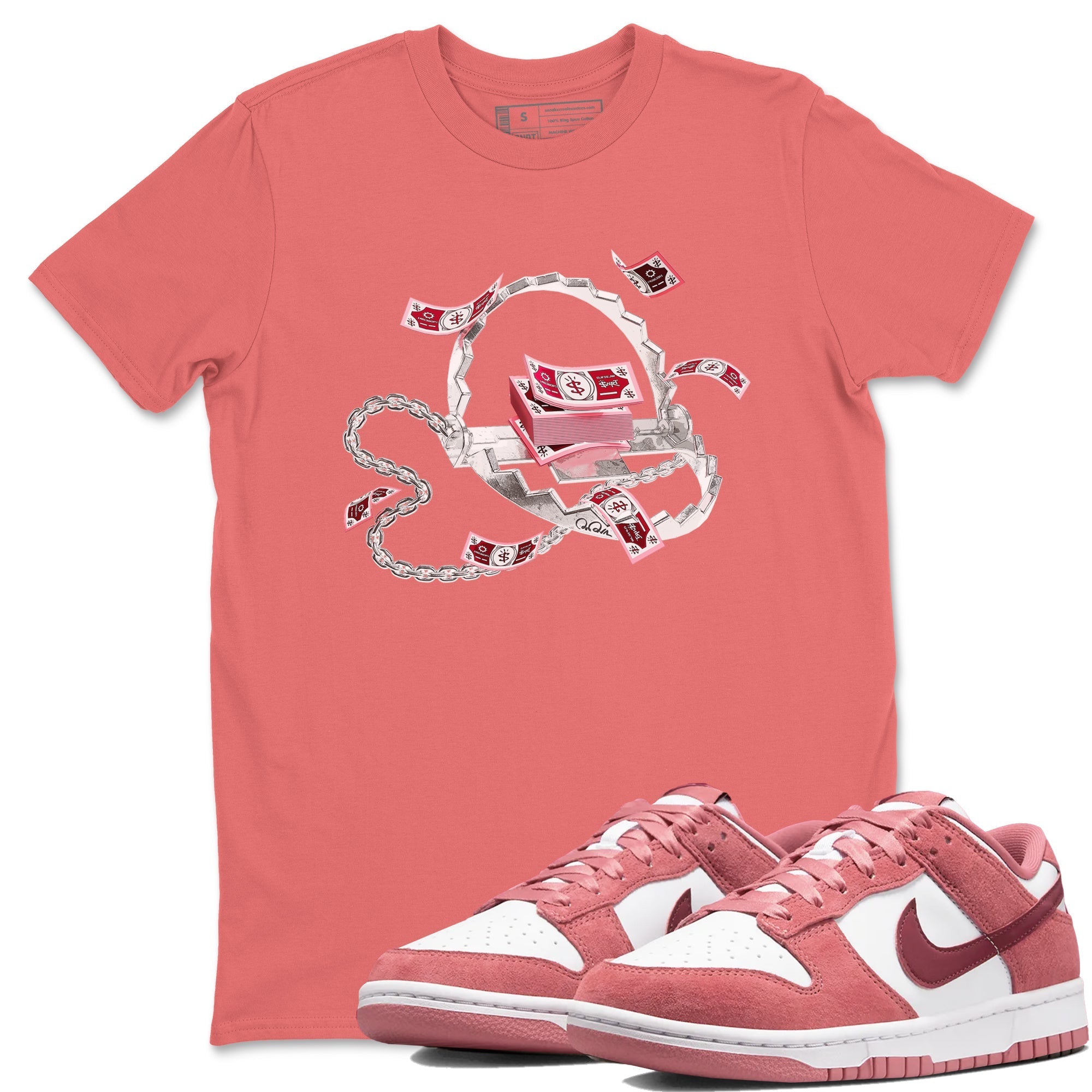 Trap Money snkmatch Tees - Dunk Valentines Day 2024