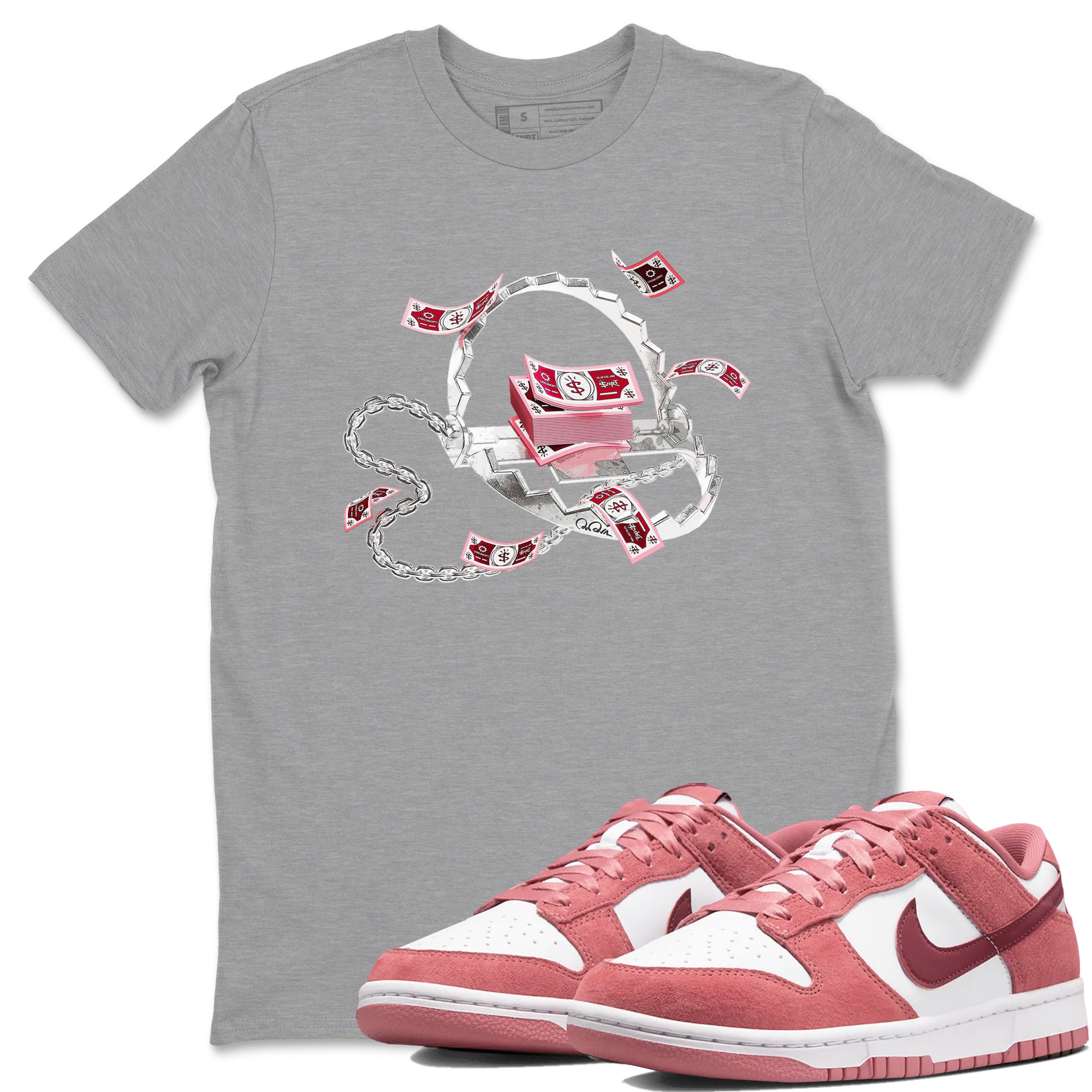 Trap Money snkmatch Tees - Dunk Valentines Day 2024