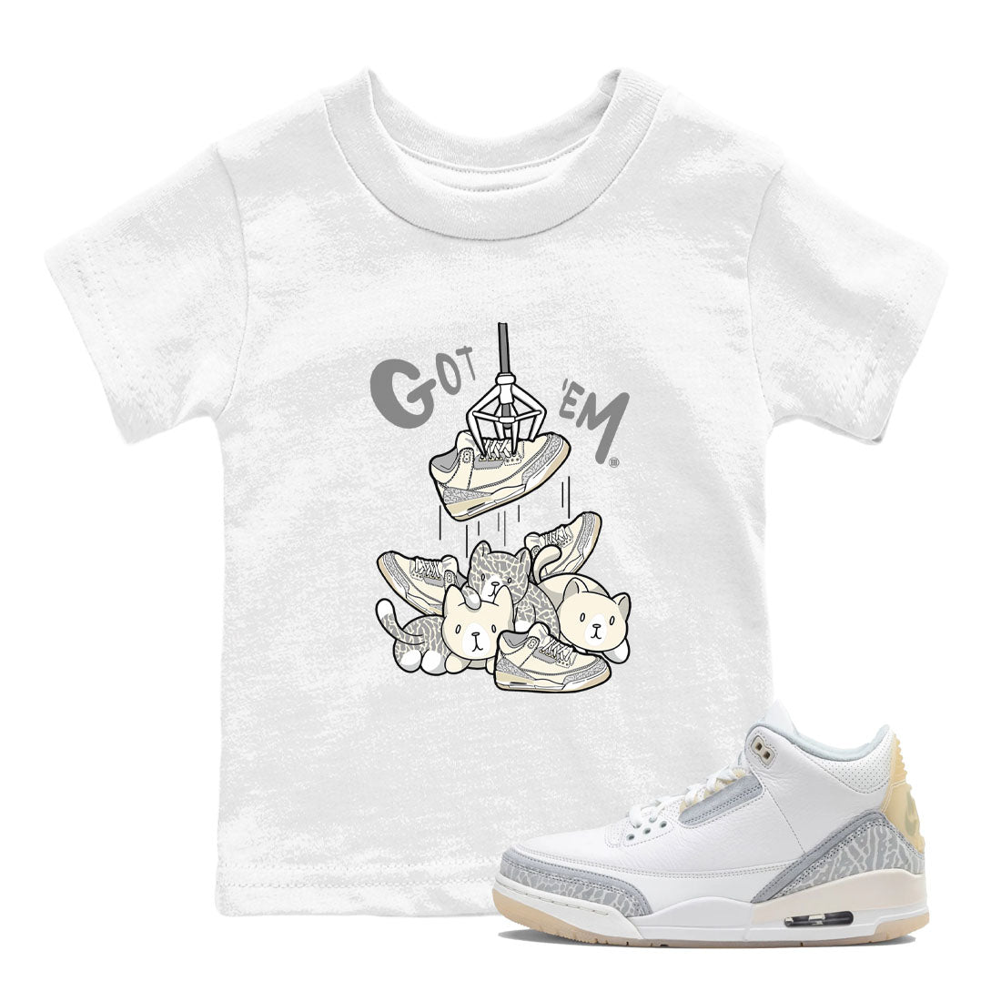 Treasure Hunter snkmatch Tees Kids - Air Jordan 3 Ivory