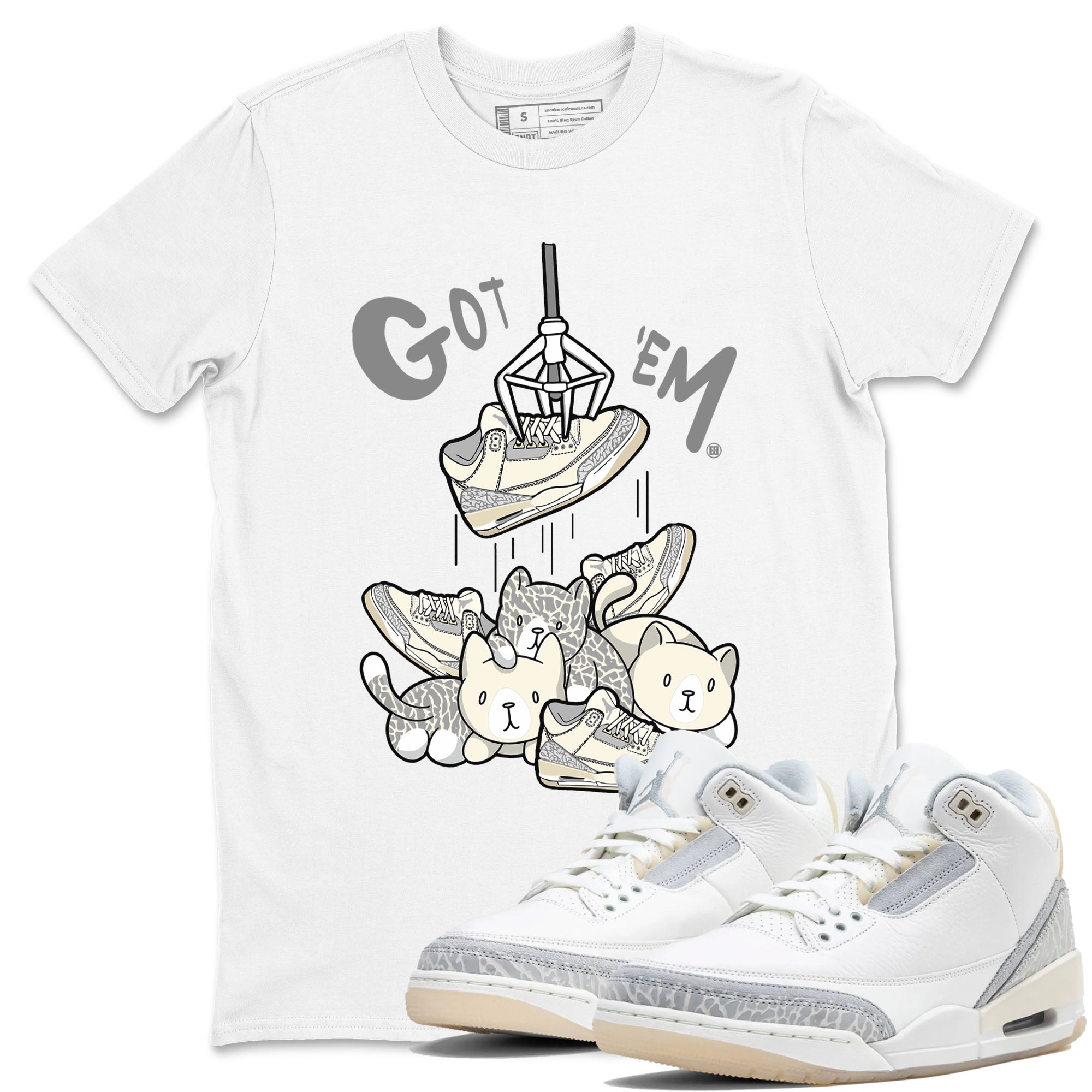 Treasure Hunter snkmatch Tees - Air Jordan 3 Ivory