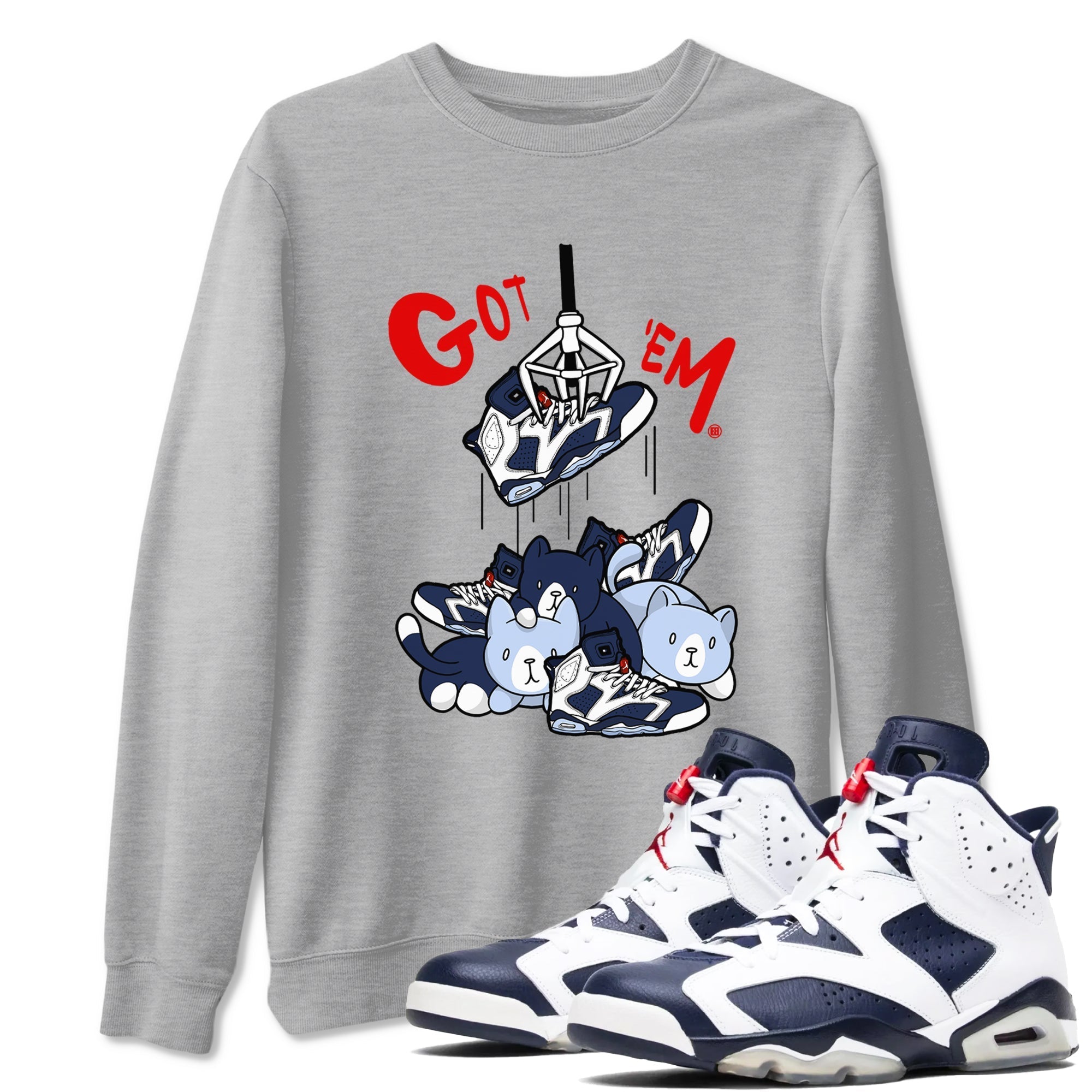 Treasure Hunter snkmatch Tees - Air Jordan 6 White And Midnight Navy