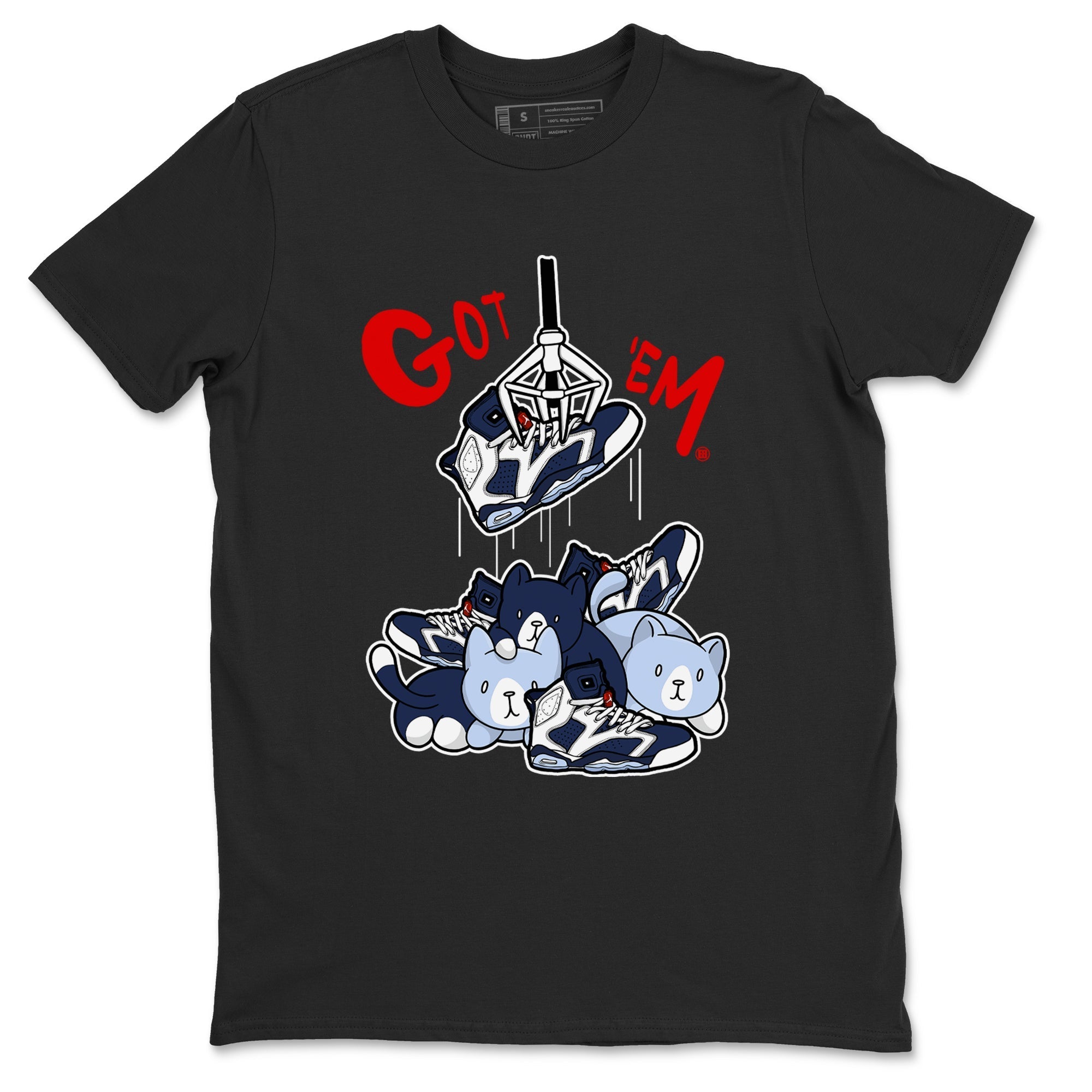 Treasure Hunter snkmatch Tees - Air Jordan 6 White And Midnight Navy