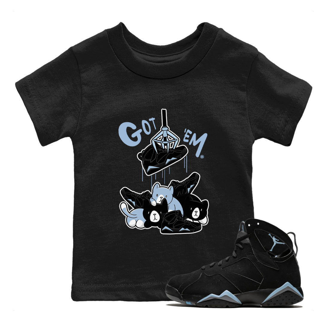 Treasure Hunter Kids Tops - Air Jordan 7 Chambray