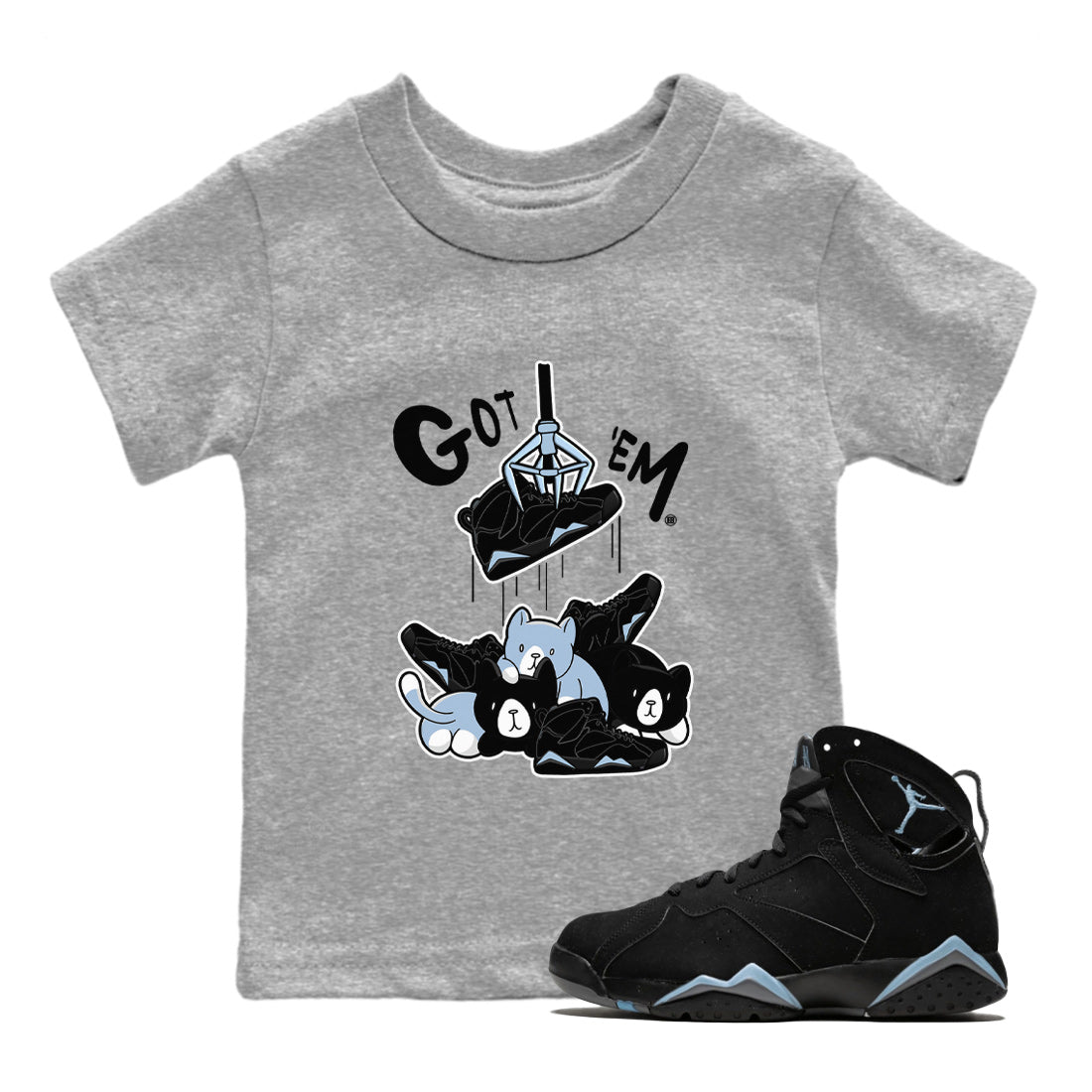 Treasure Hunter Kids Tops - Air Jordan 7 Chambray