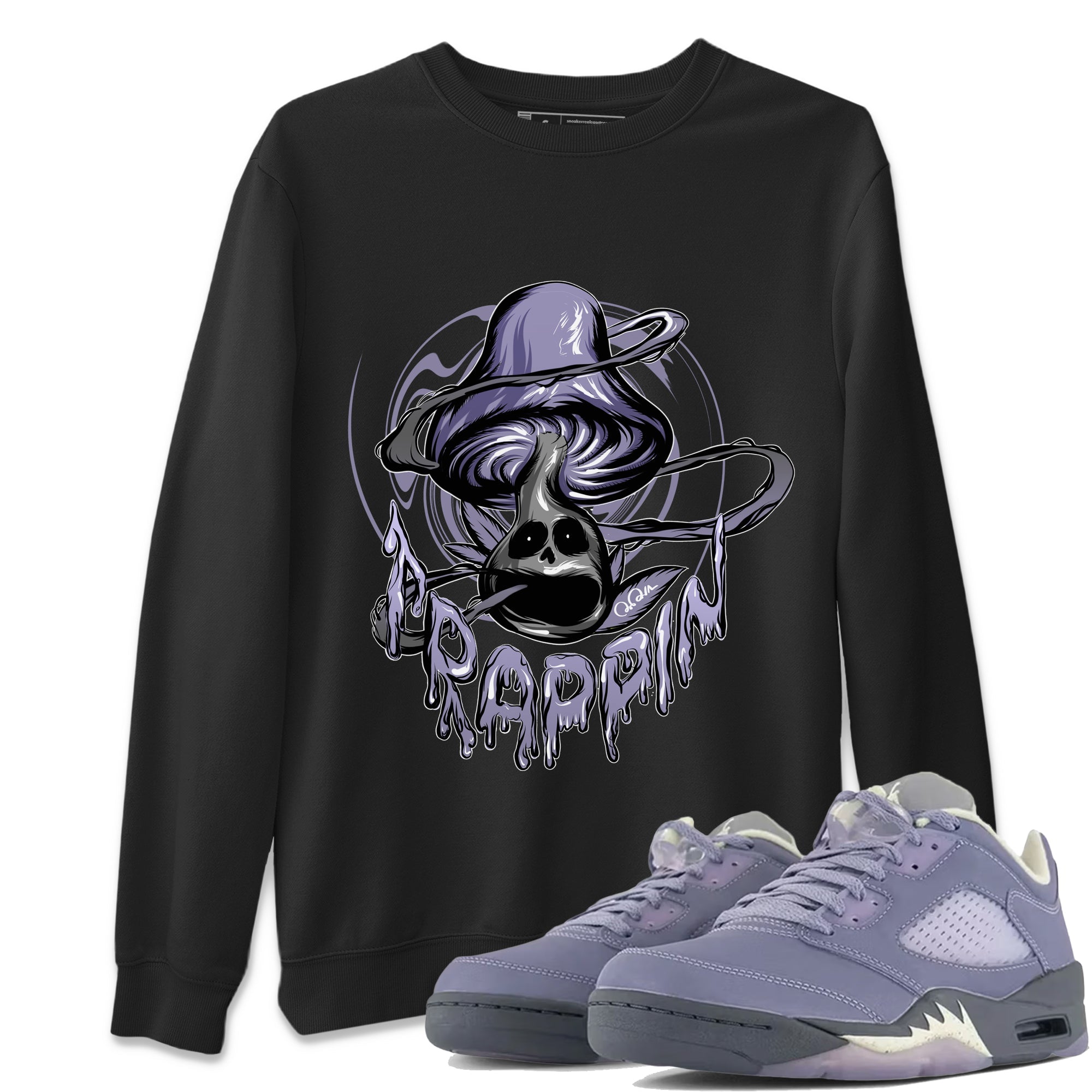 Trippin Mushroom Unisex Tops - Air Jordan 5 Indigo Haze