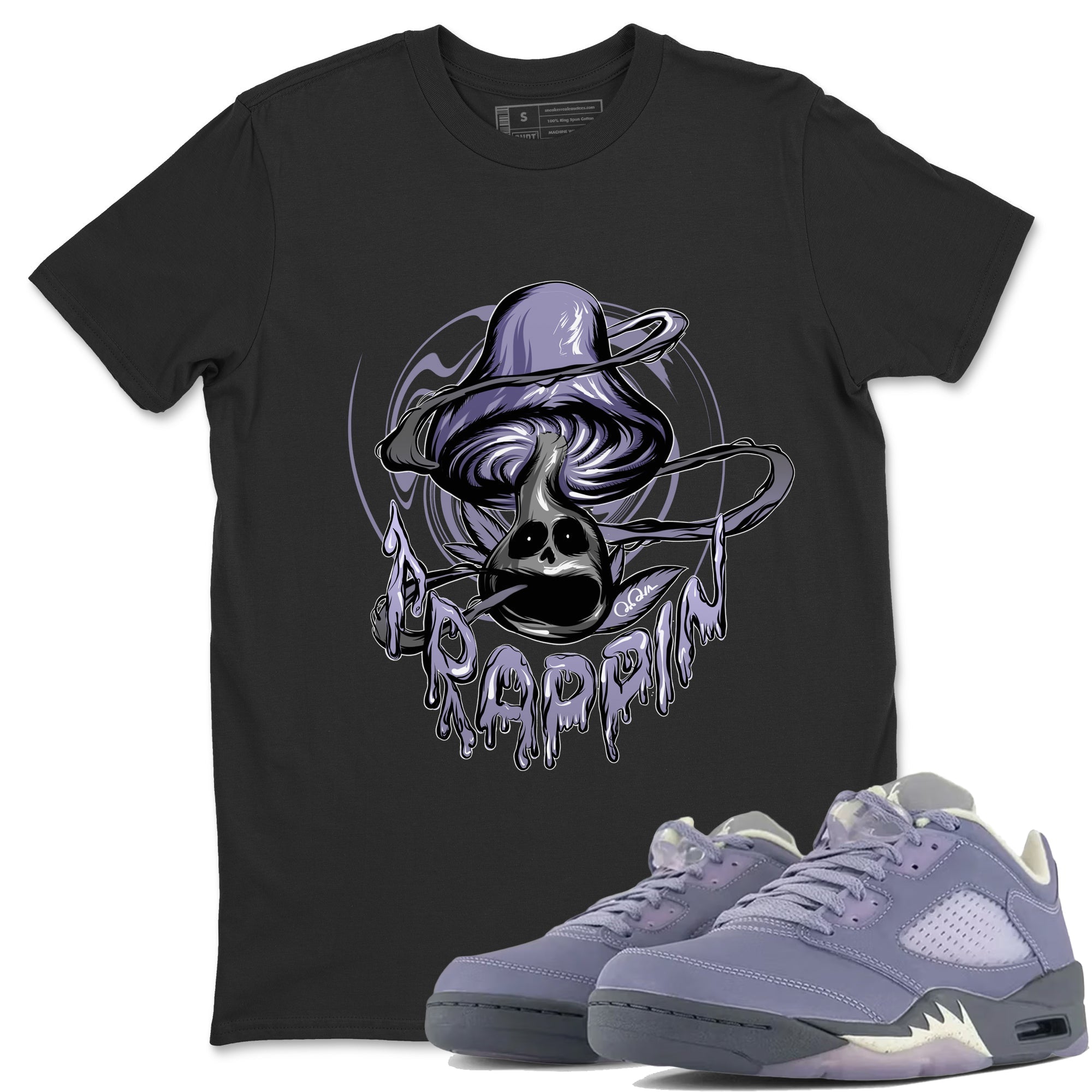 Trippin Mushroom Unisex Tops - Air Jordan 5 Indigo Haze