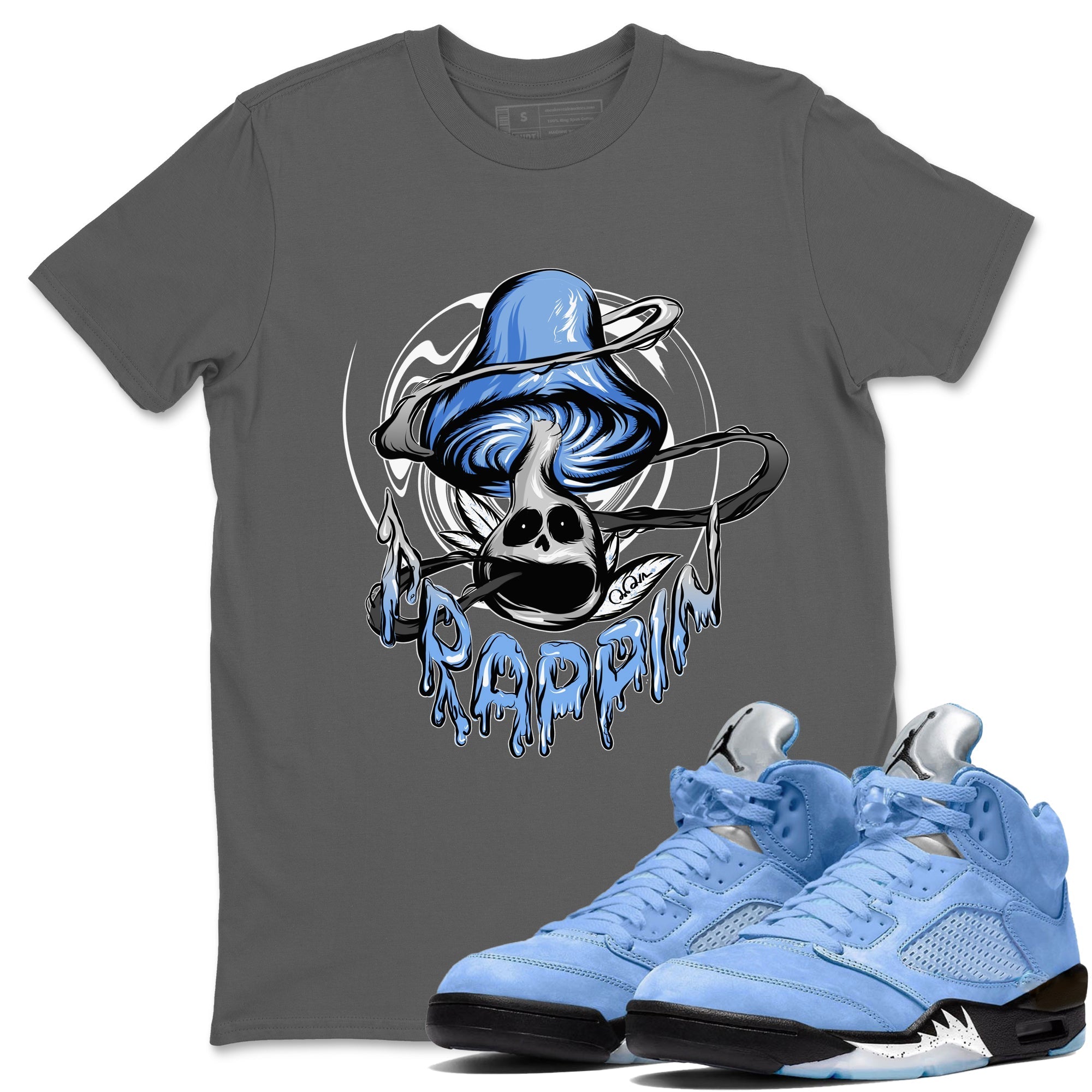 Trippin Mushroom Unisex Tops - Air Jordan 5 UNC