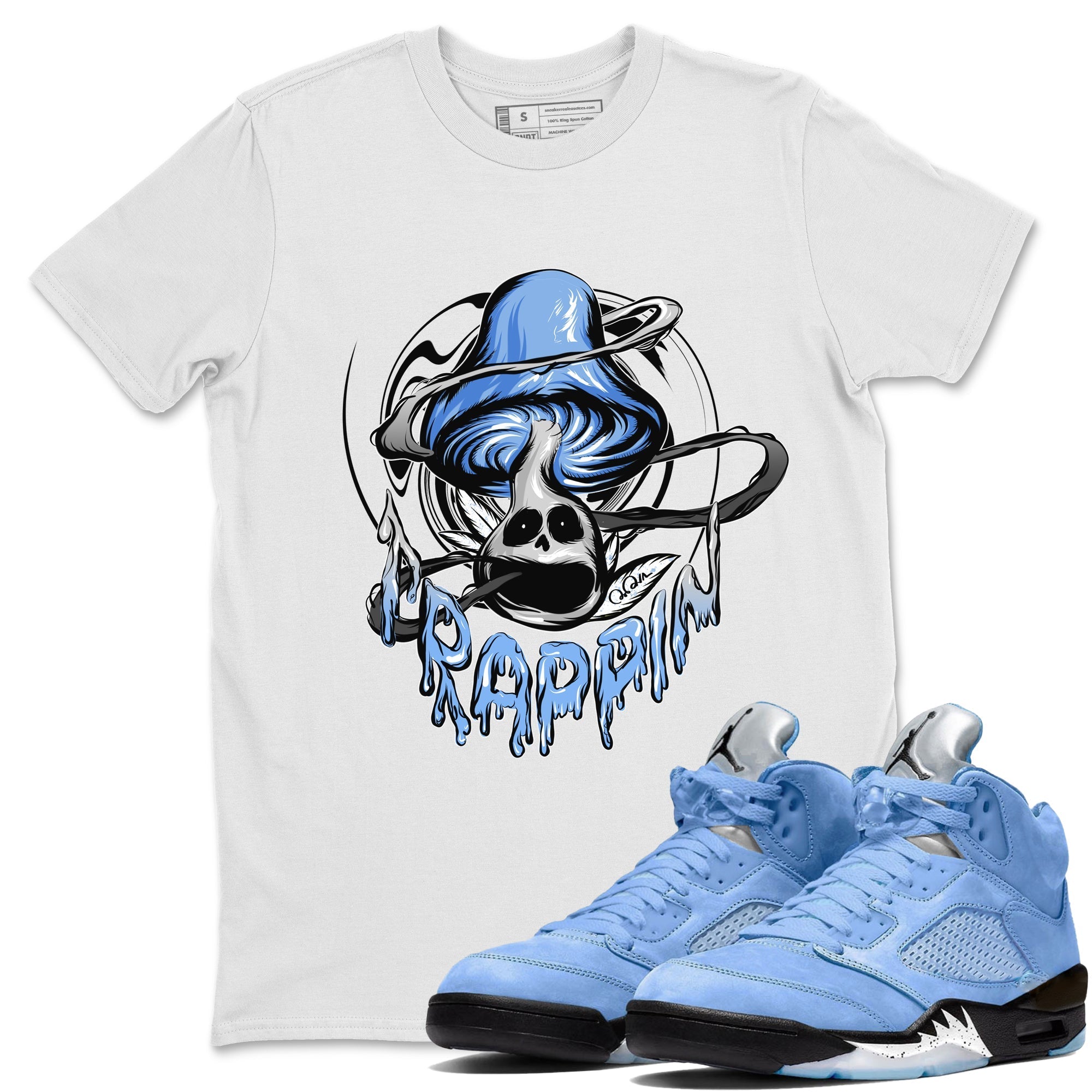 Trippin Mushroom Unisex Tops - Air Jordan 5 UNC