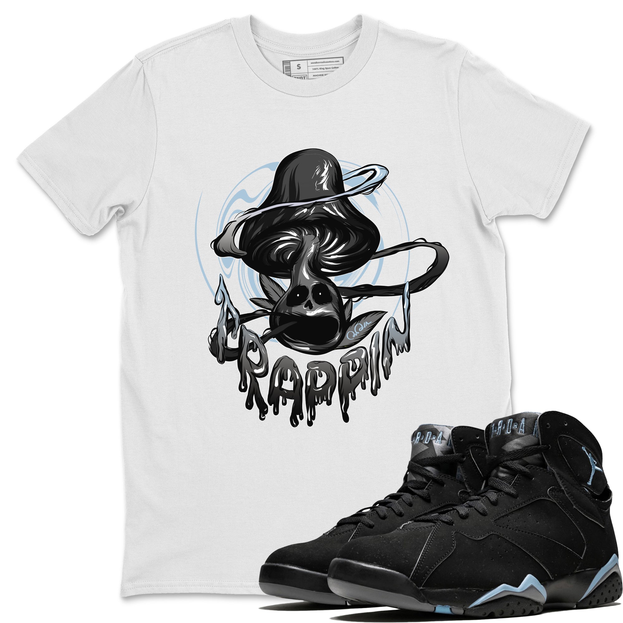 Trippin Mushroom Unisex Tops - Air Jordan 7 Chambray
