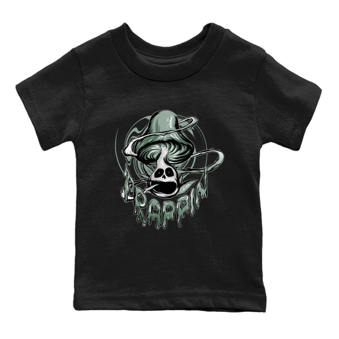 Trippin Mushroom Kids Tops - Dunk Mica Green