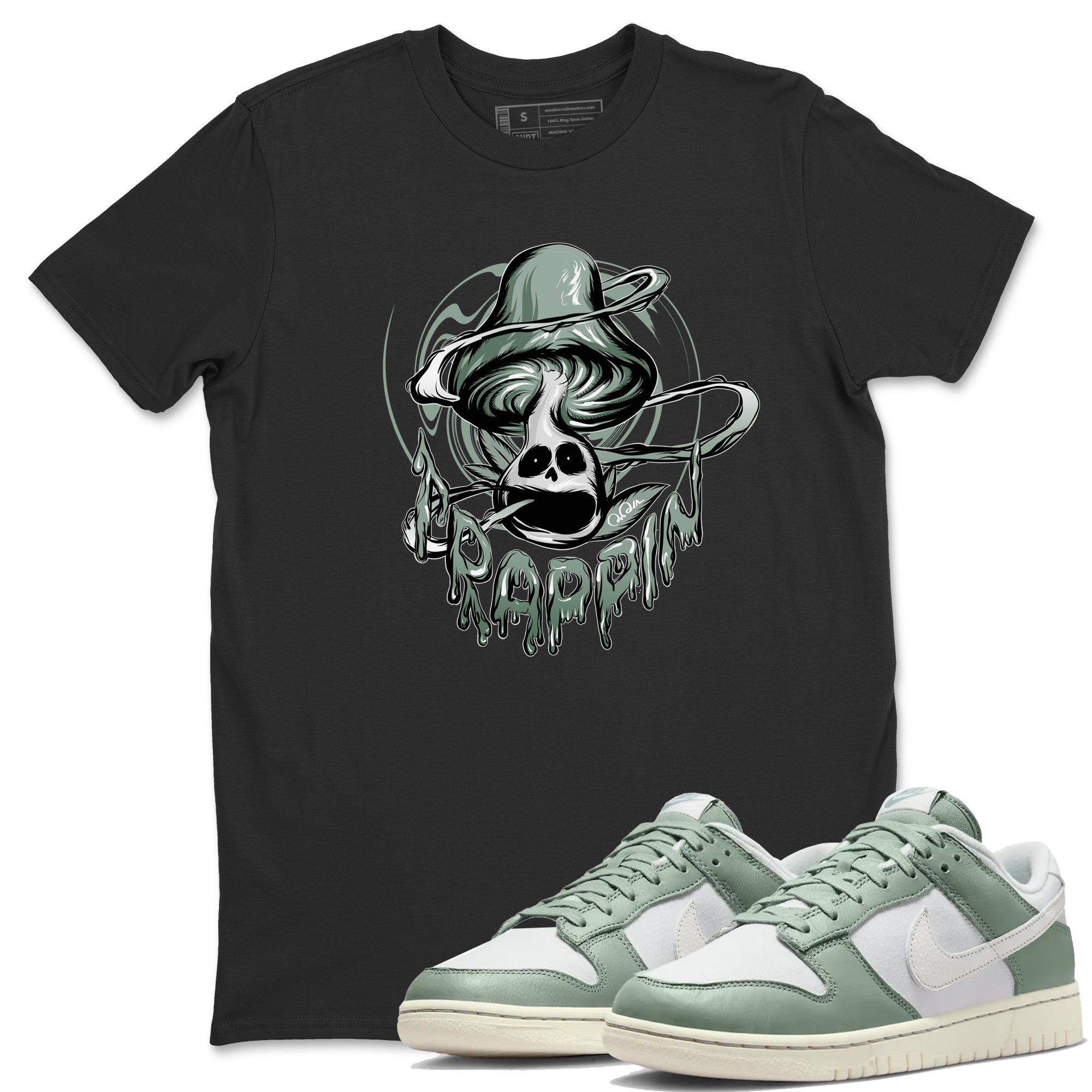 Trippin Mushroom Unisex Tops - Dunk Mica Green
