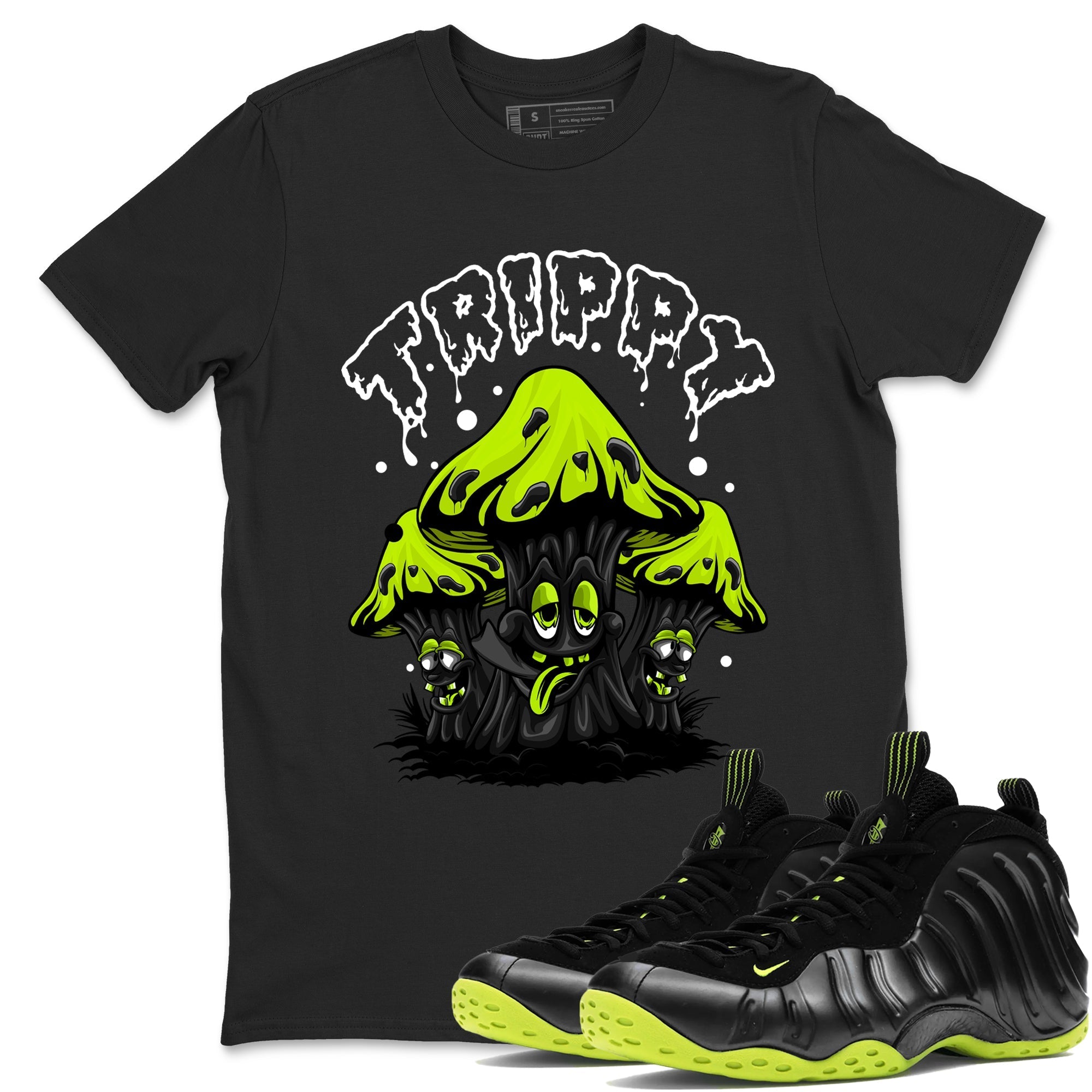 Trippy snkmatch Tees - Air Foamposite One Black Volt