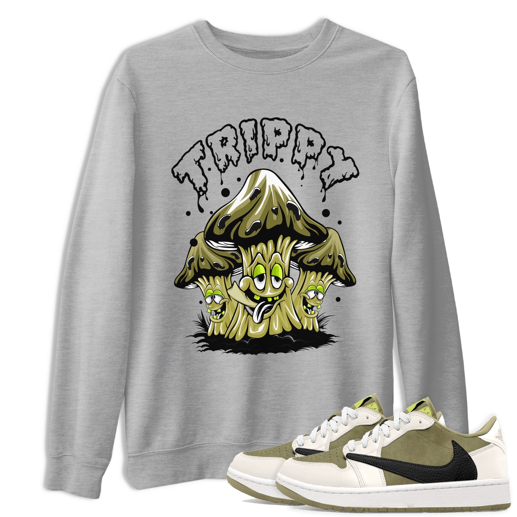 Trippy snkmatch Tee - Air Jordan 1 Travis Scott Golf Olive
