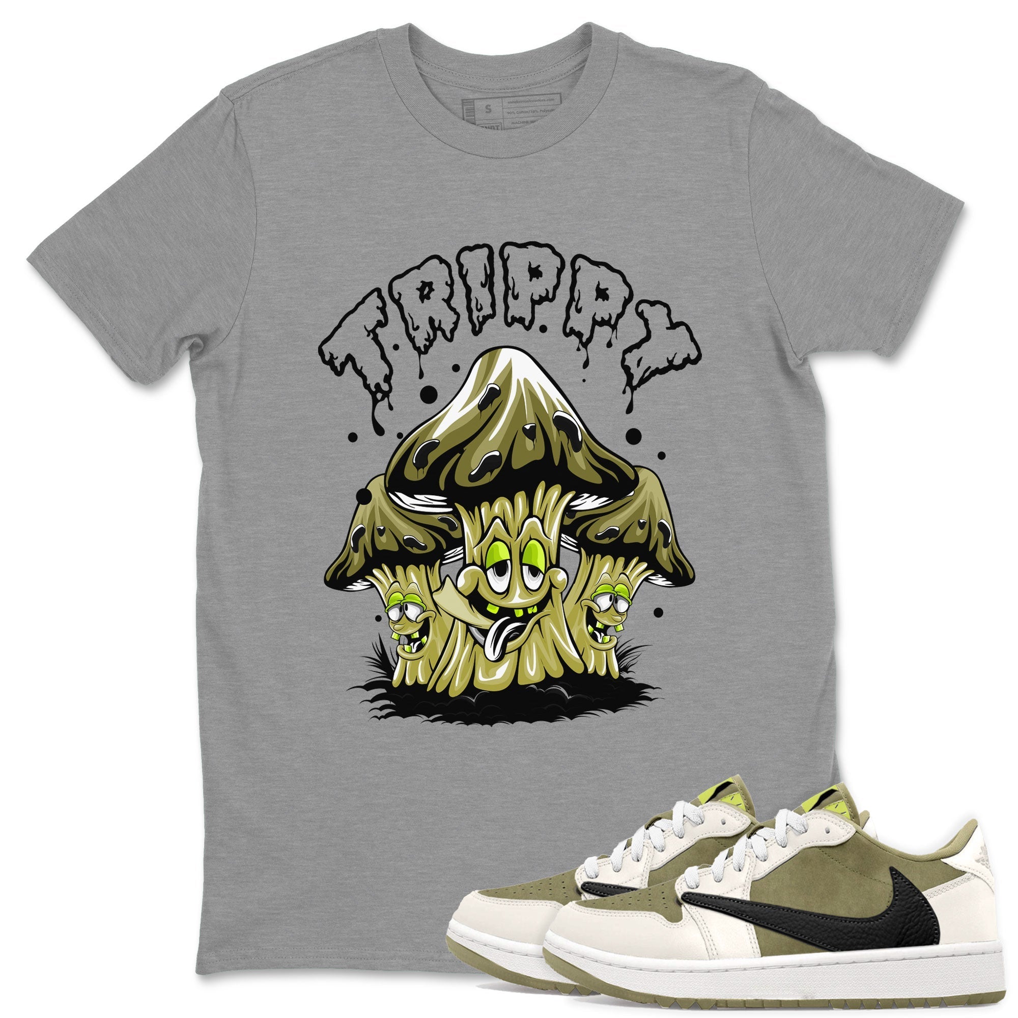Trippy snkmatch Tee - Air Jordan 1 Travis Scott Golf Olive