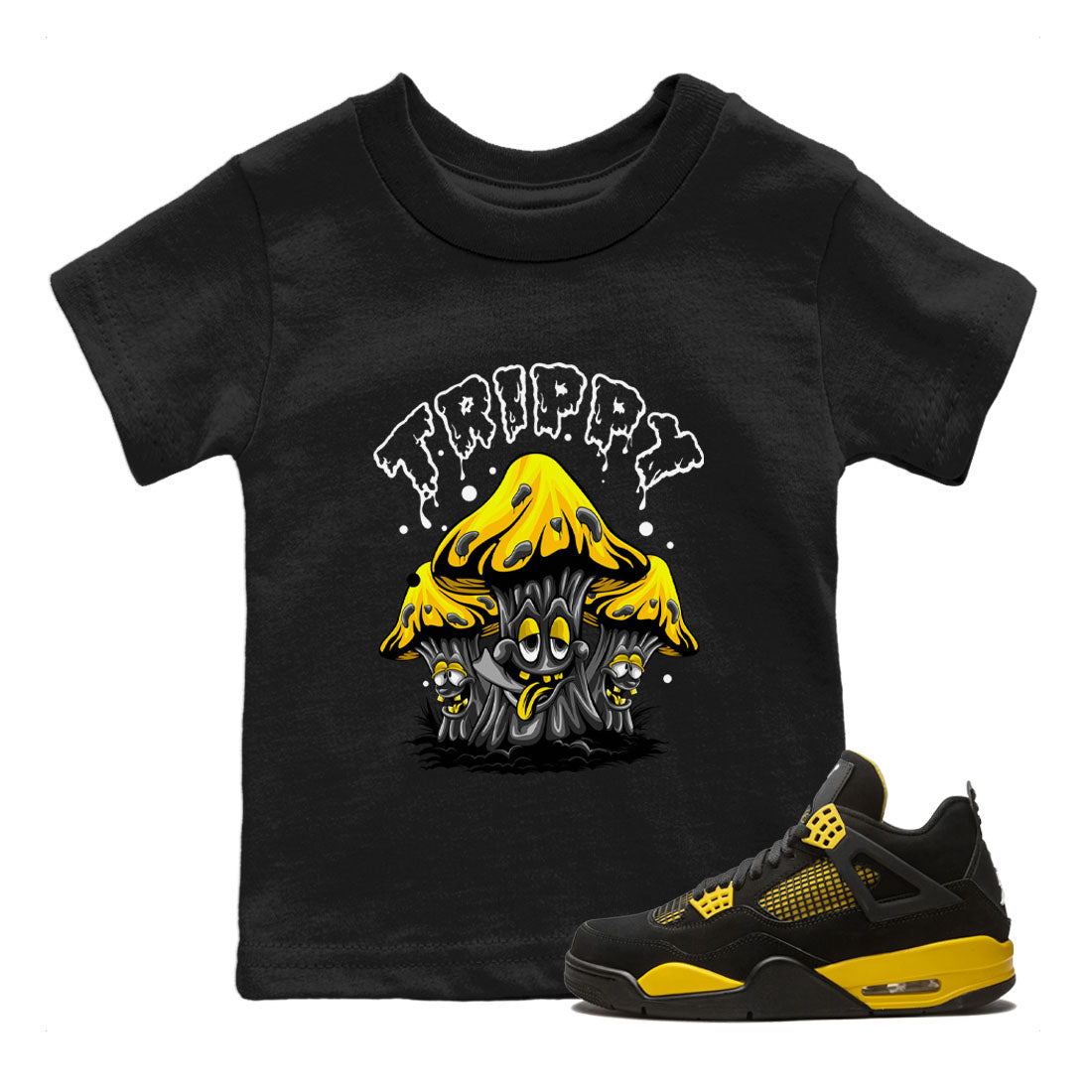 Trippy Kids Tops - Air Jordan 4 Thunder