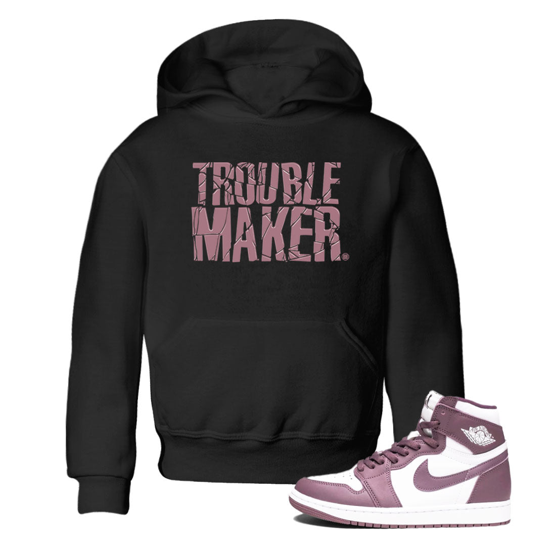 Trouble Maker snkmatch Tee Kids - Air Jordan 1 Mauve