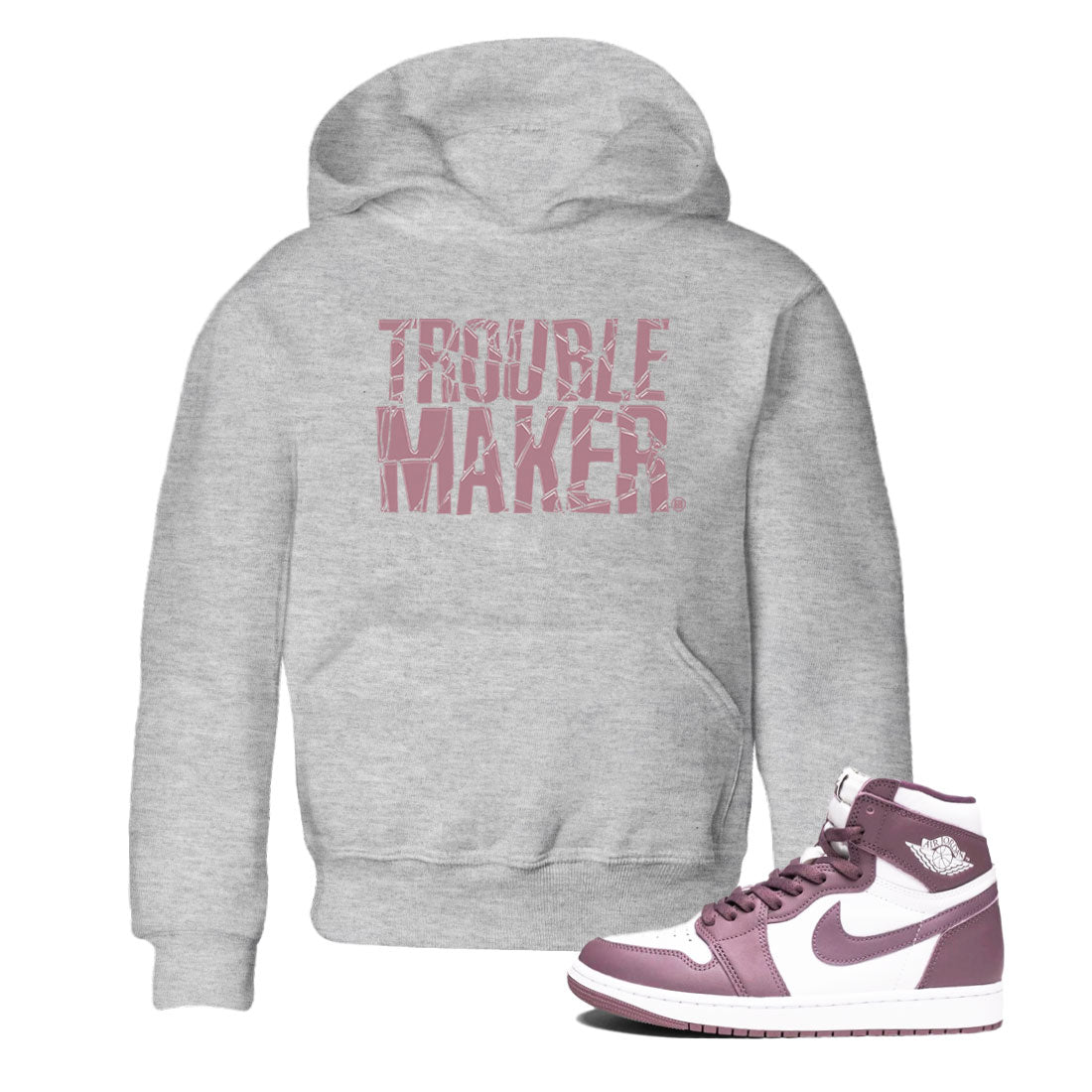 Trouble Maker snkmatch Tee Kids - Air Jordan 1 Mauve